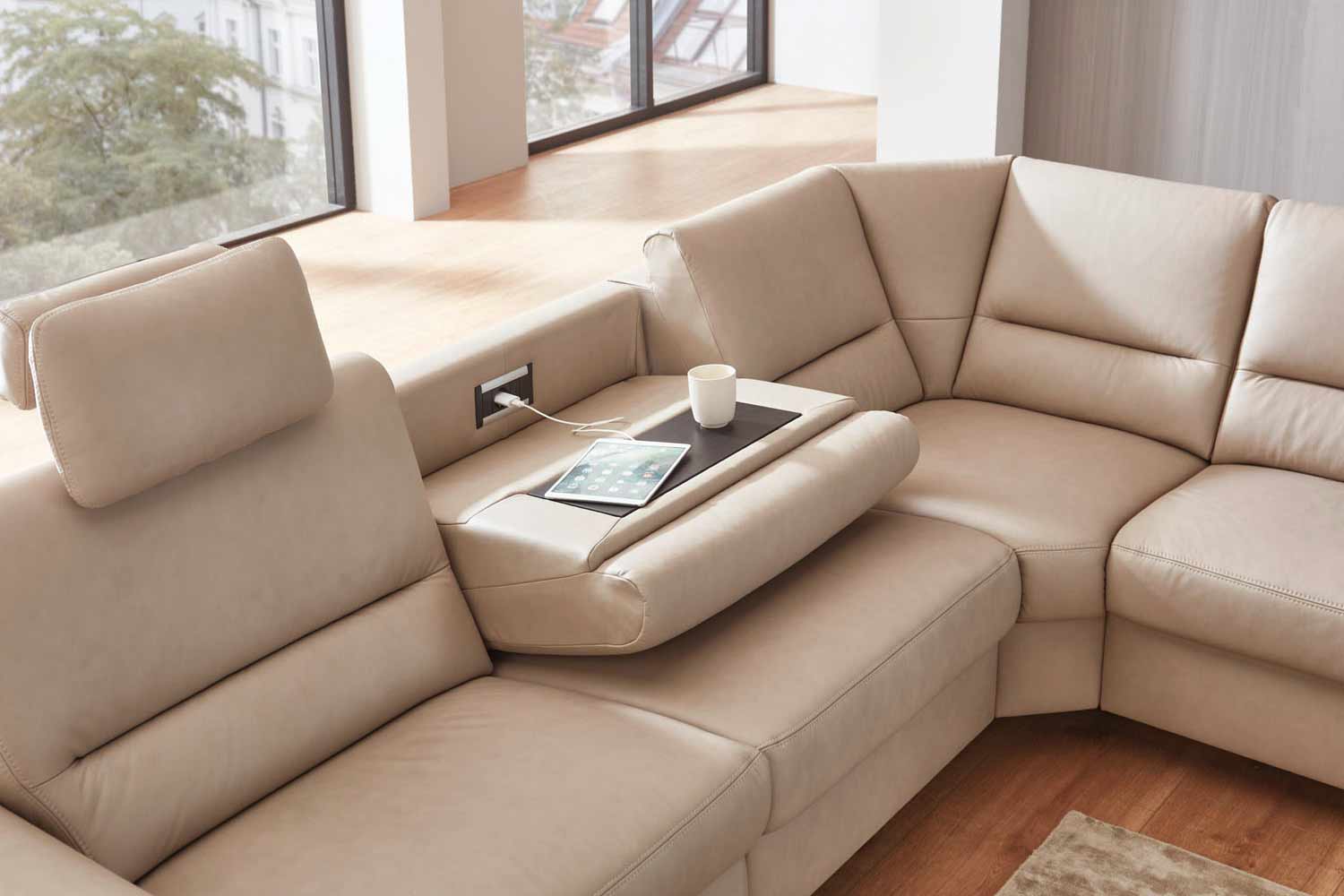 Modulmaster Ecksofa Cosmos High in Leder