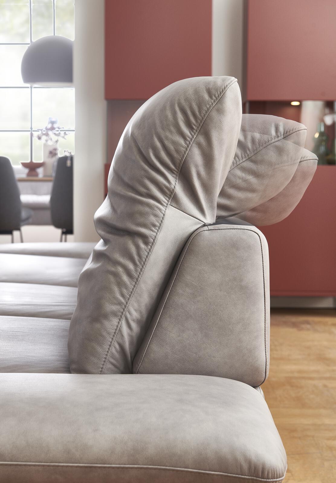 Ecksofa Lavina mit Funktion in Leder