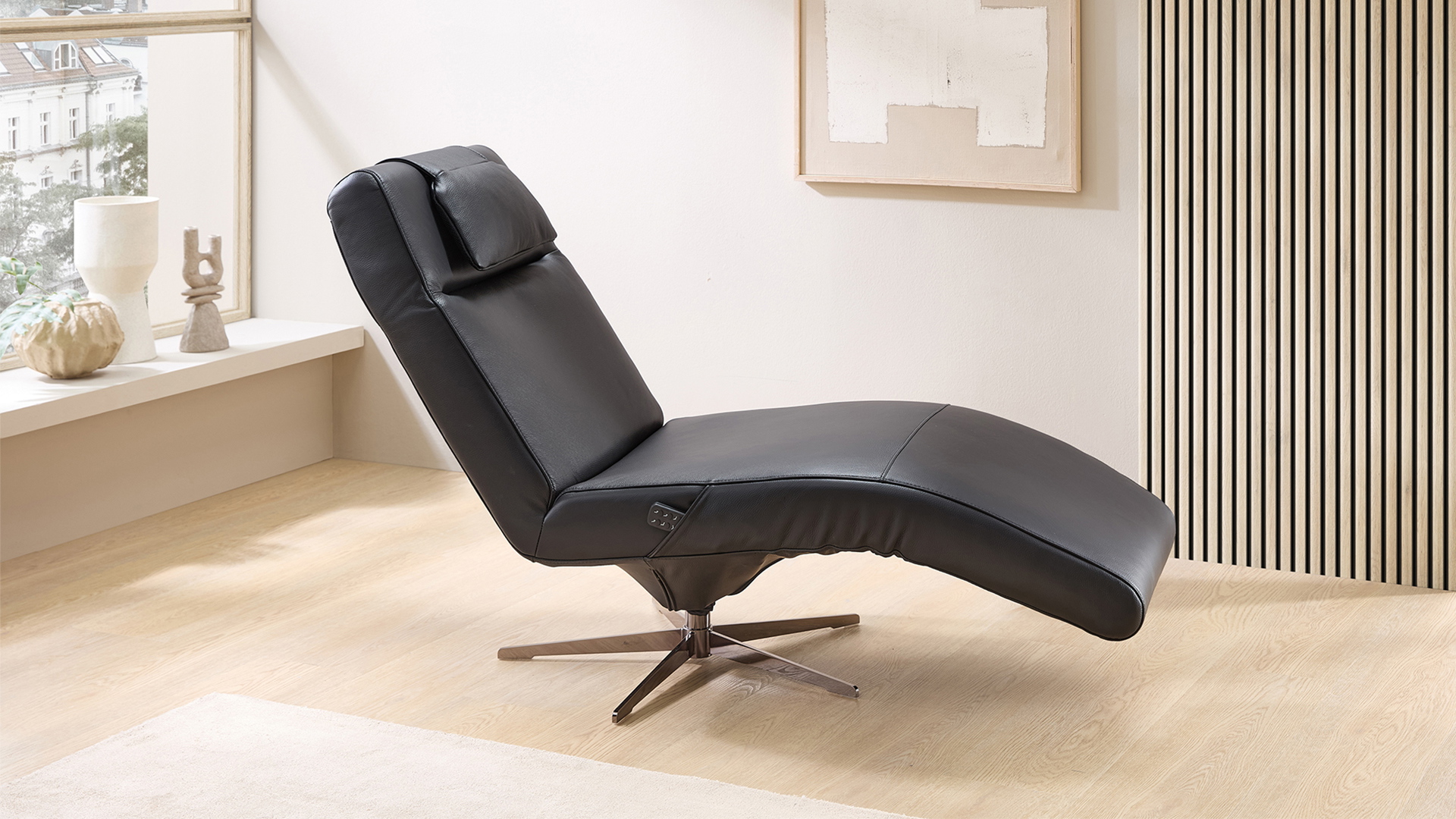 Cuoio Liege Positano mit 3-motorischer Relaxfunktion in Leder
