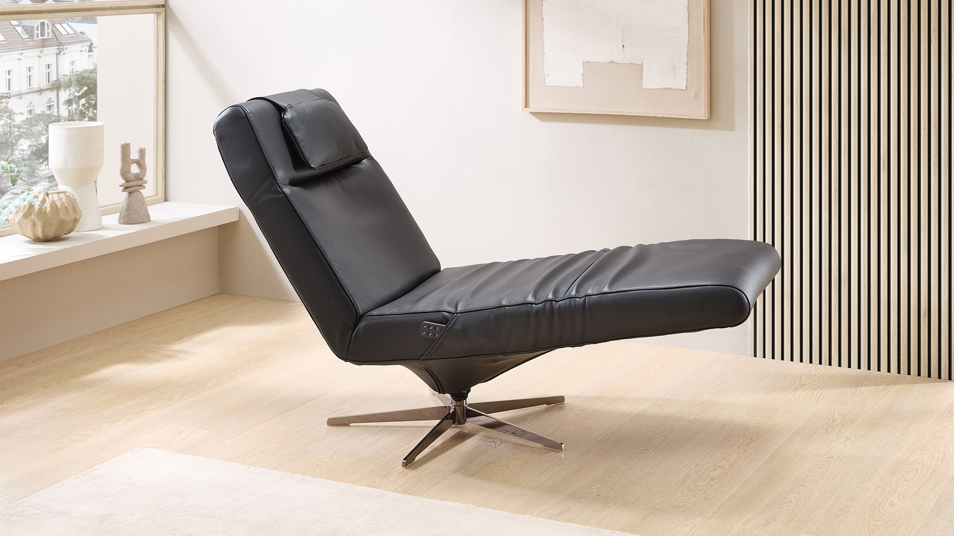 Cuoio Liege Positano mit 3-motorischer Relaxfunktion in Leder