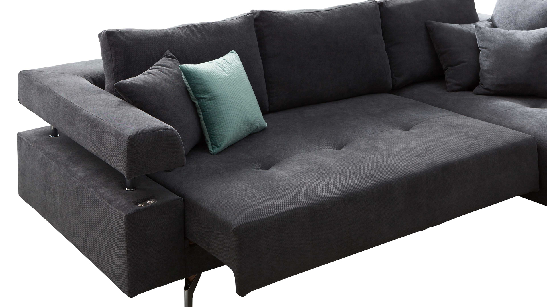 Ecksofa Dream mit motorischer Sitztiefenverstellung in Stoff-06460128WW.10