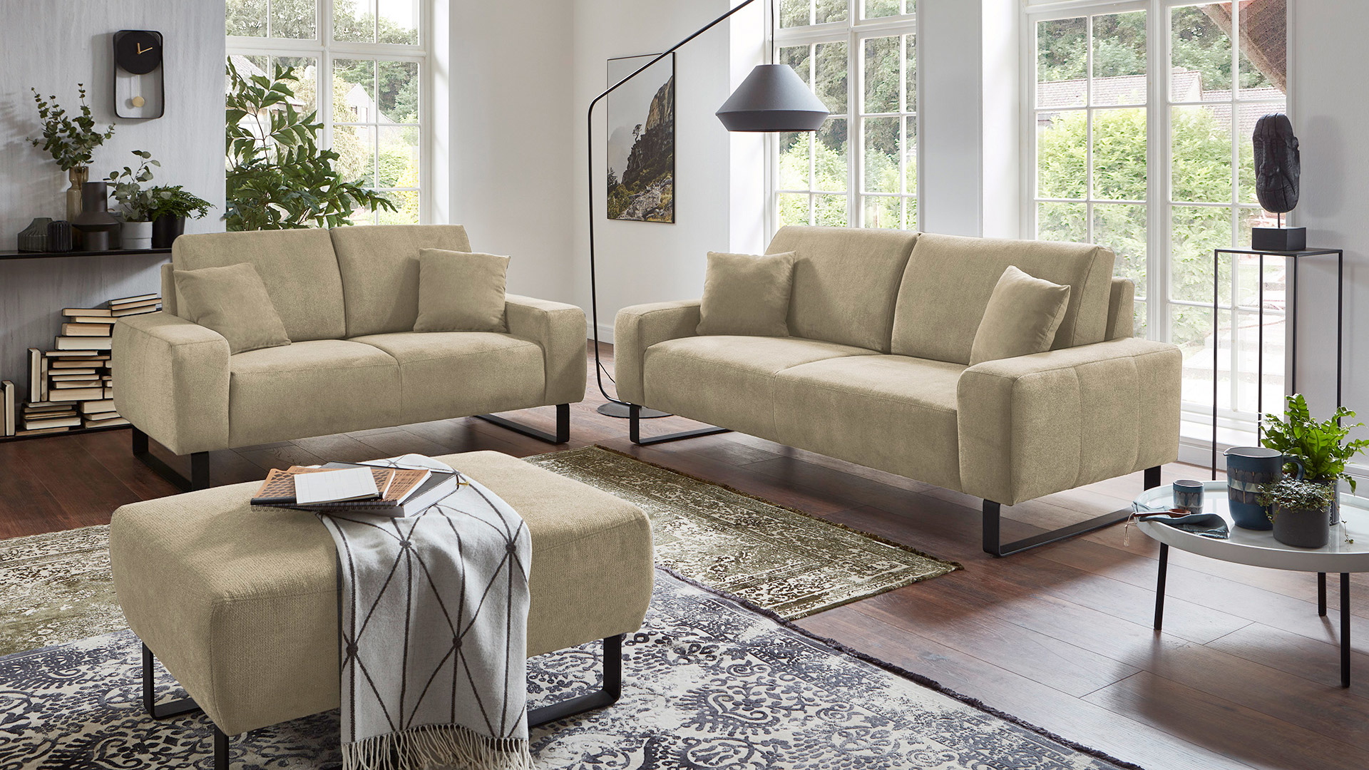 Couchgarnitur Dana in Stoff