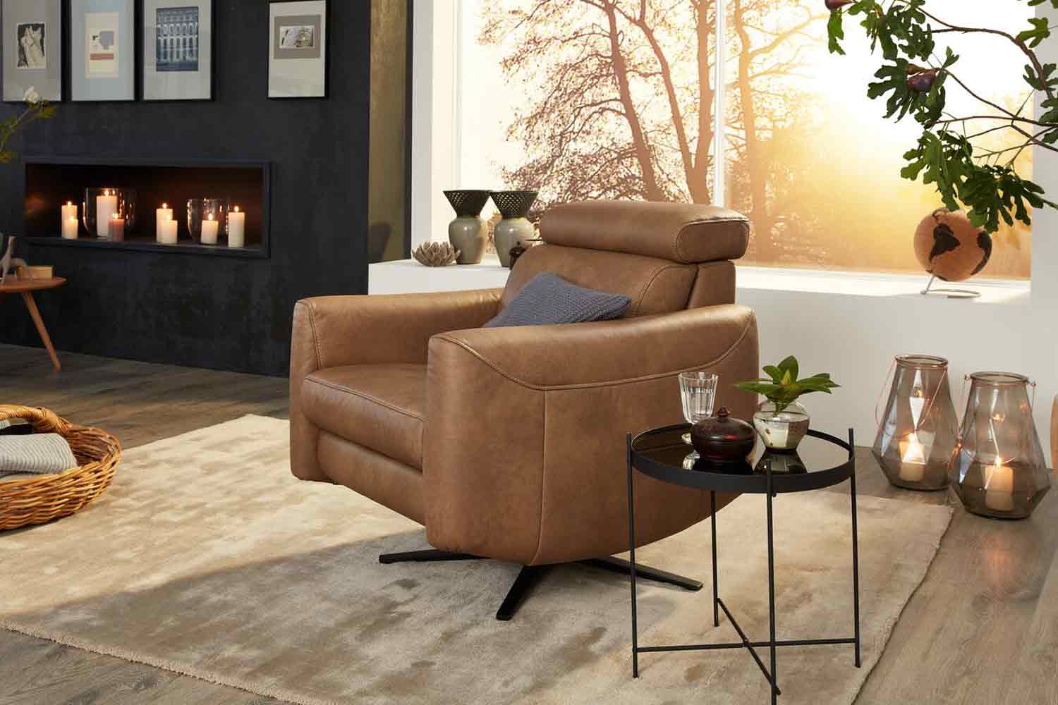 Himolla Relaxsessel inkl. motorischer Relaxfunktion und Akku in Leder