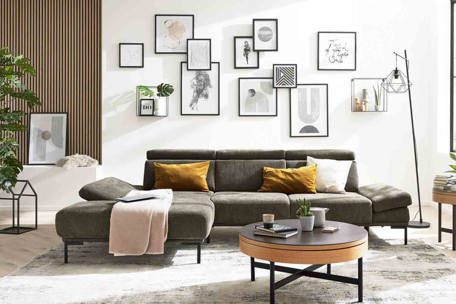 Interliving Ecksofa IL 4254 mit Sitztiefenverstellung Stoff 