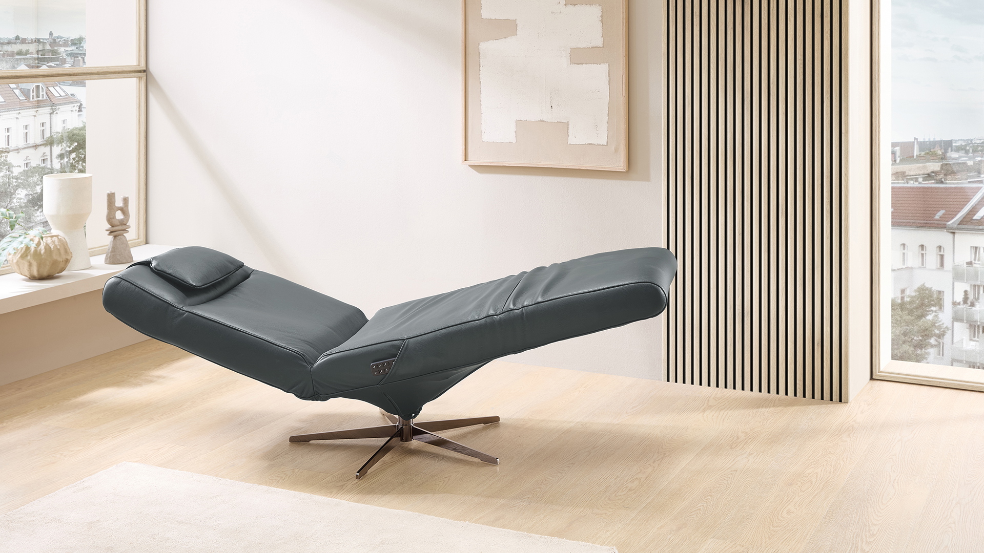 Cuoio Liege Positano mit 3-motorischer Relaxfunktion in Leder