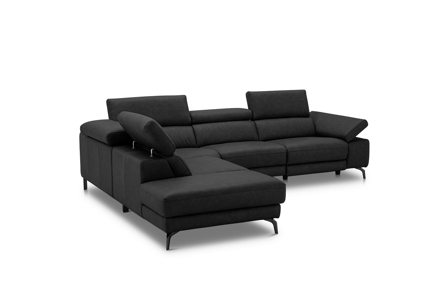Ecksofa inkl. vielen Funktionen in Leder