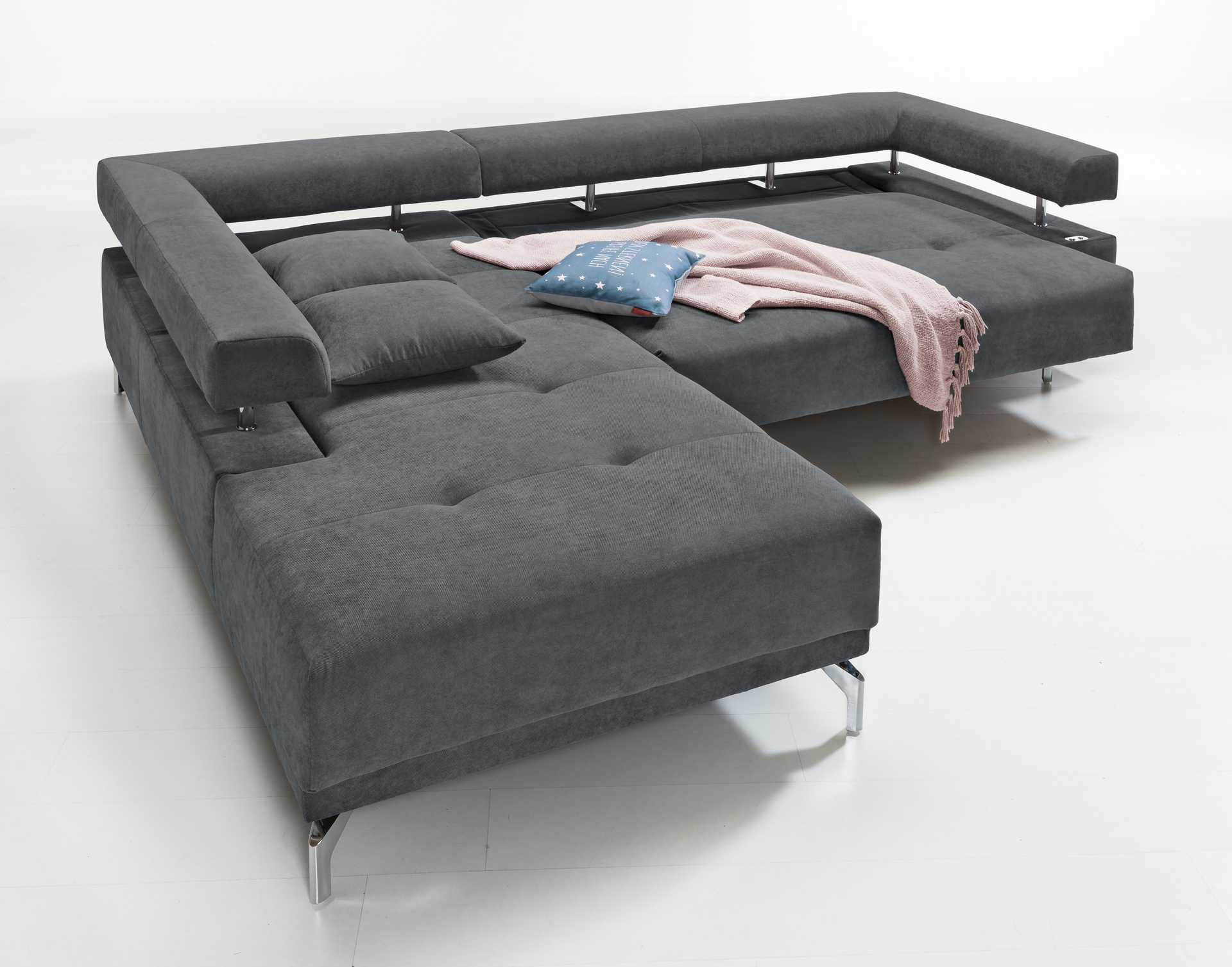 Ecksofa Dream mit motorischer Sitztiefenverstellung in Stoff-06460128WW