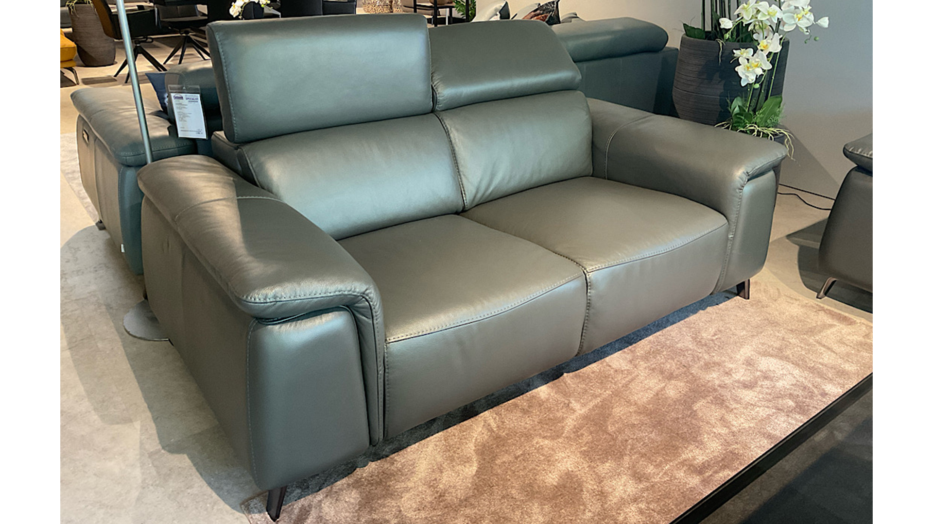 Cuoio Couchgarnitur mit motorischer Relaxfunktion in Leder-0597032000-40WW-A