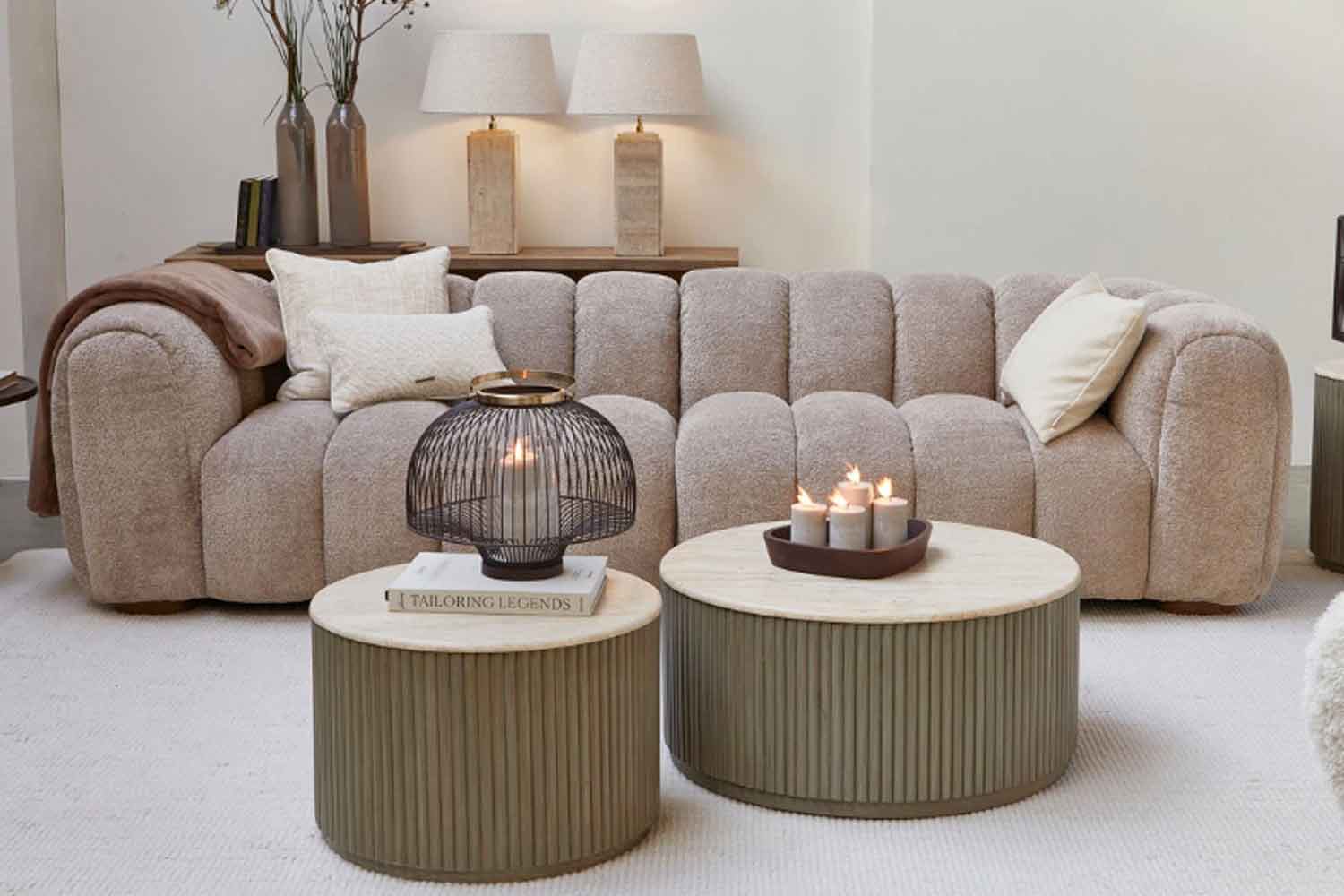 Rivièra Maison Vincenza Sofa 3,5-Sitzer in Stoff 