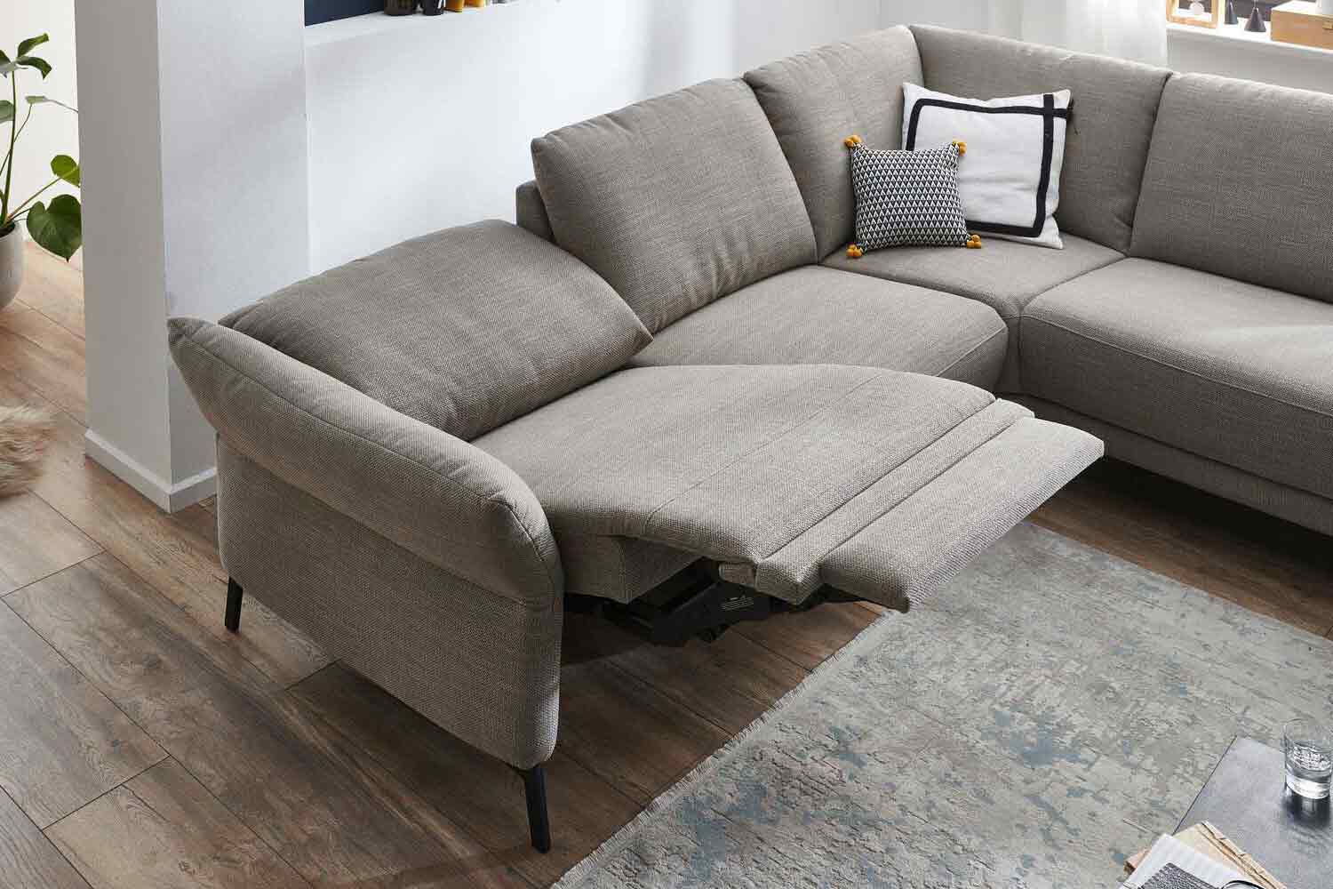 Carina Ecksofa L-Form in Stoff 