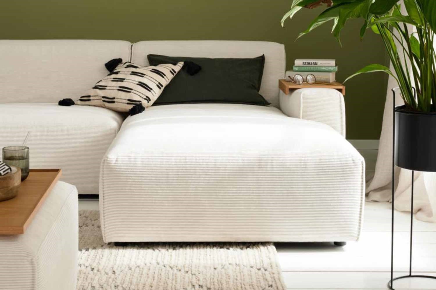 Ecksofa Roomio 4100 in Trendstoff  Cord