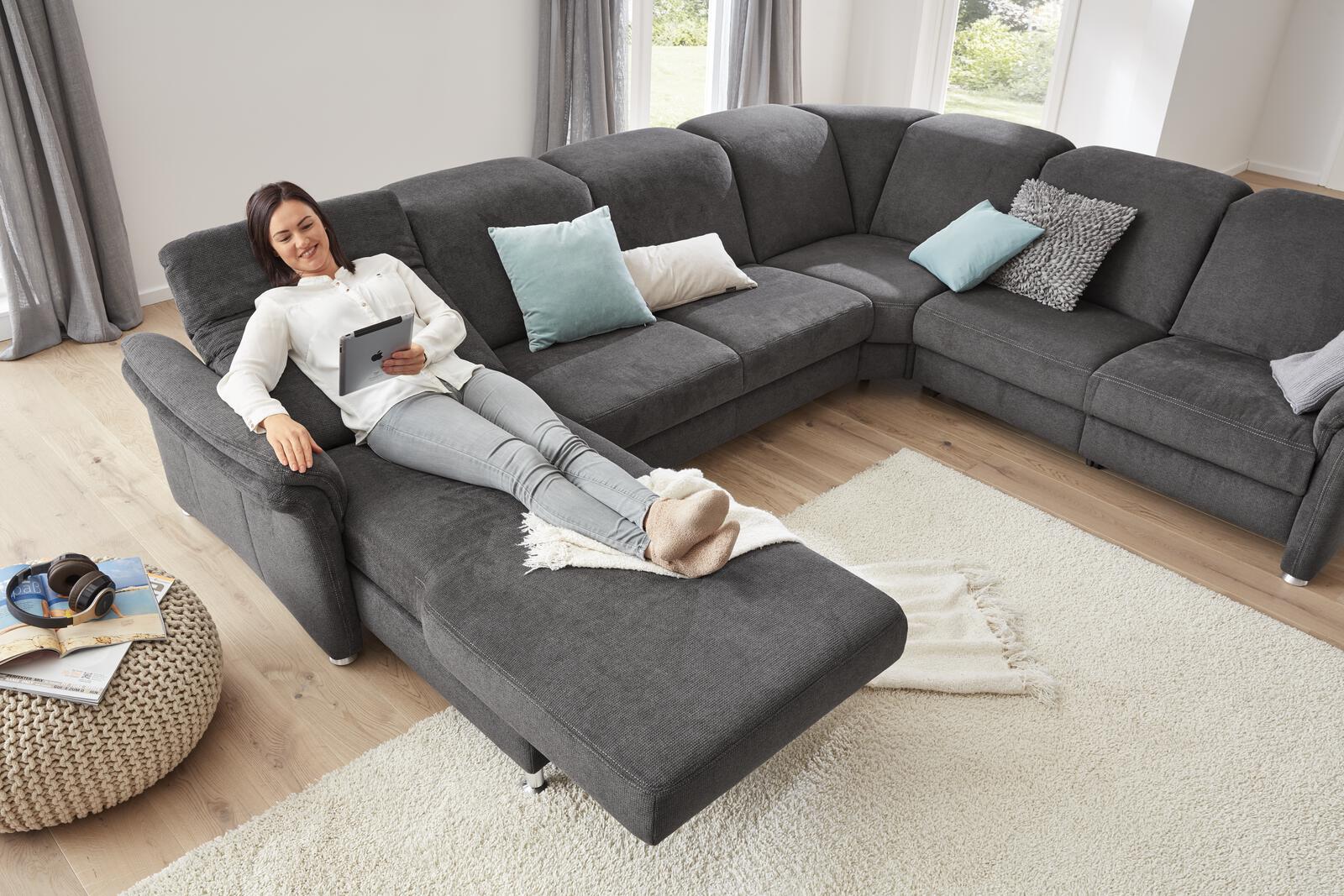 Modulmaster Wohnlandschaft Bacaro in Stoff