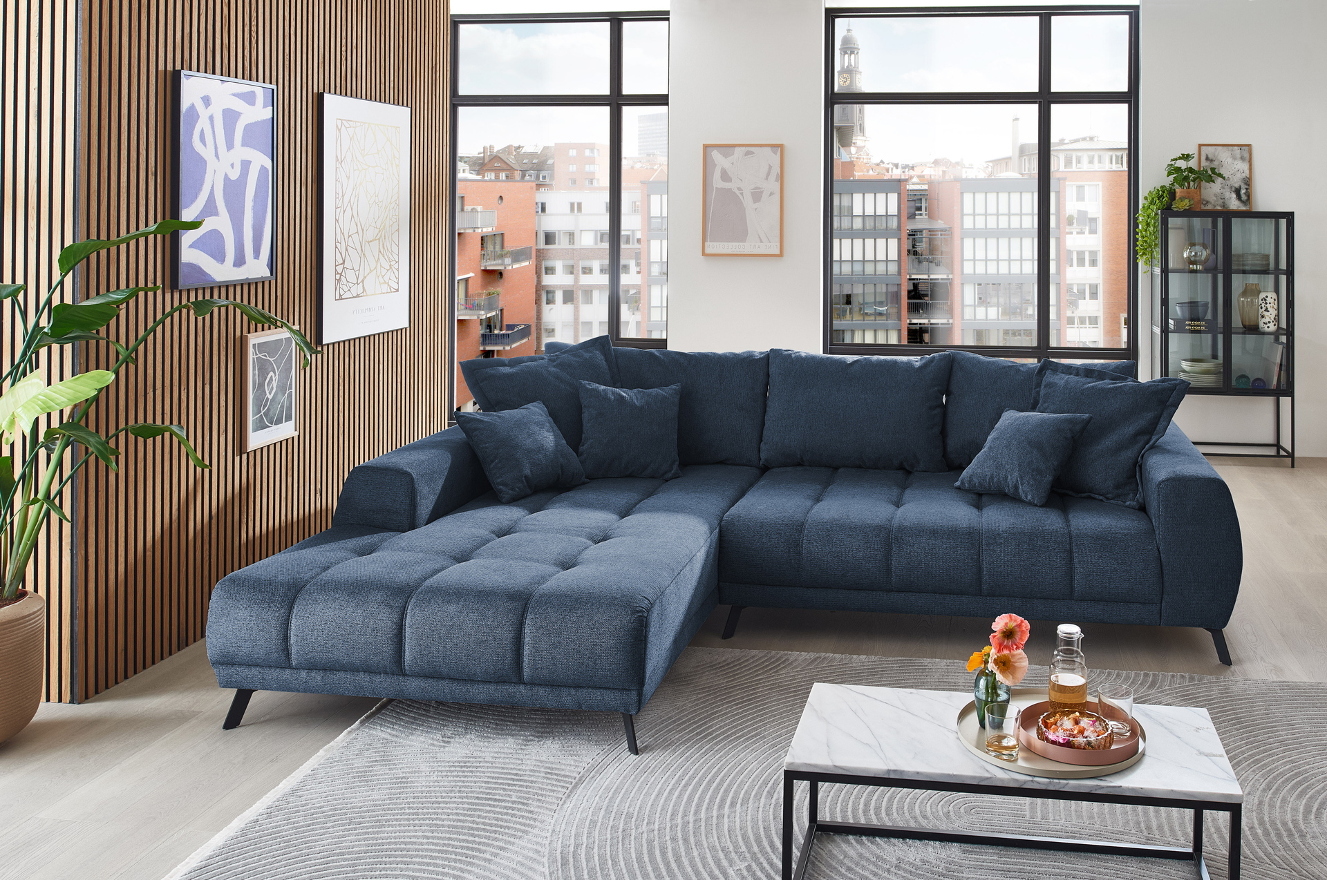 Stoff Ecksofa Abby in L-Form 