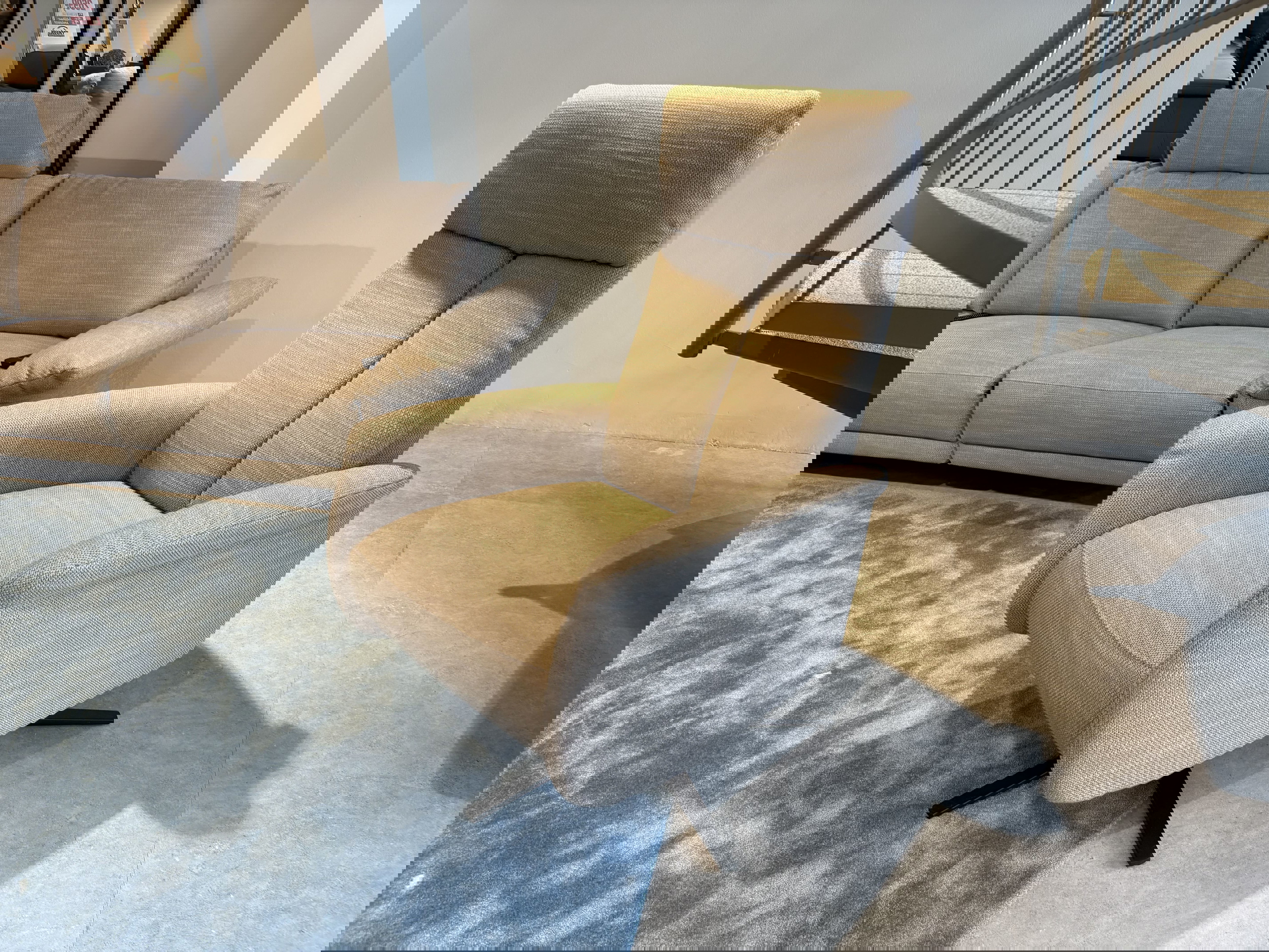 Carina Ecksofa inkl. vielen Funktionen mit Hocker und Relaxsessel in Stoff-0237021800-04-0237020900-39WW-A