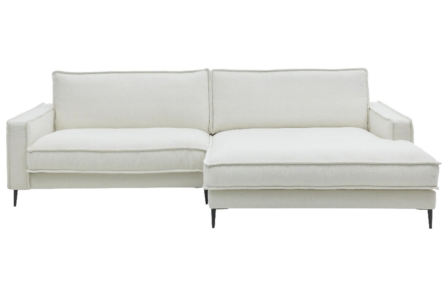 Ecksofa Roomio 4102 in Trendstoff Bouclé 