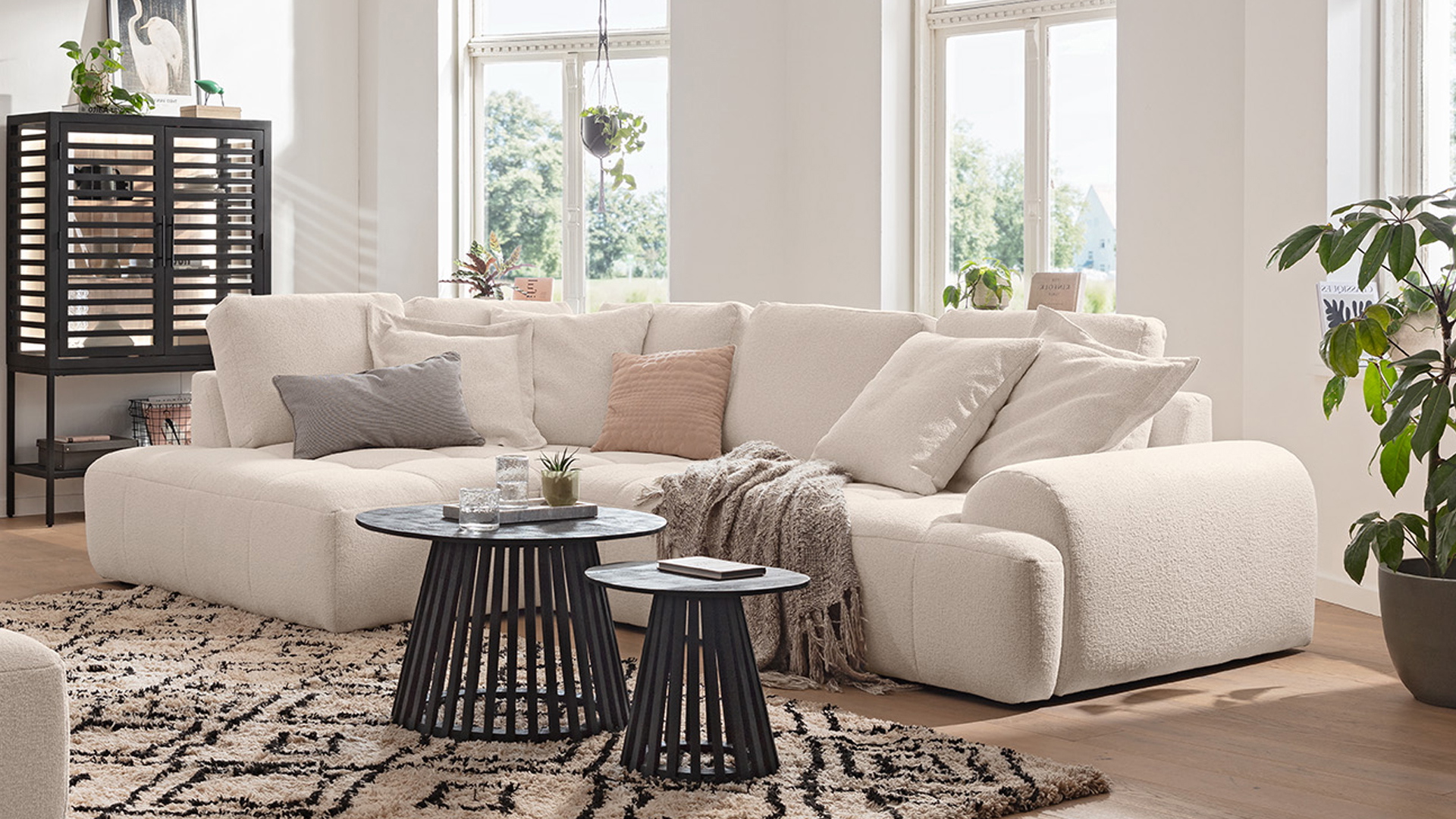 Ginger Moon Ecksofa Energy mit losen Rückenkissen in Stoff Ginger Moon Ecksofa Energy mit losen Rückenkissen in Stoff-0310Energy00WW