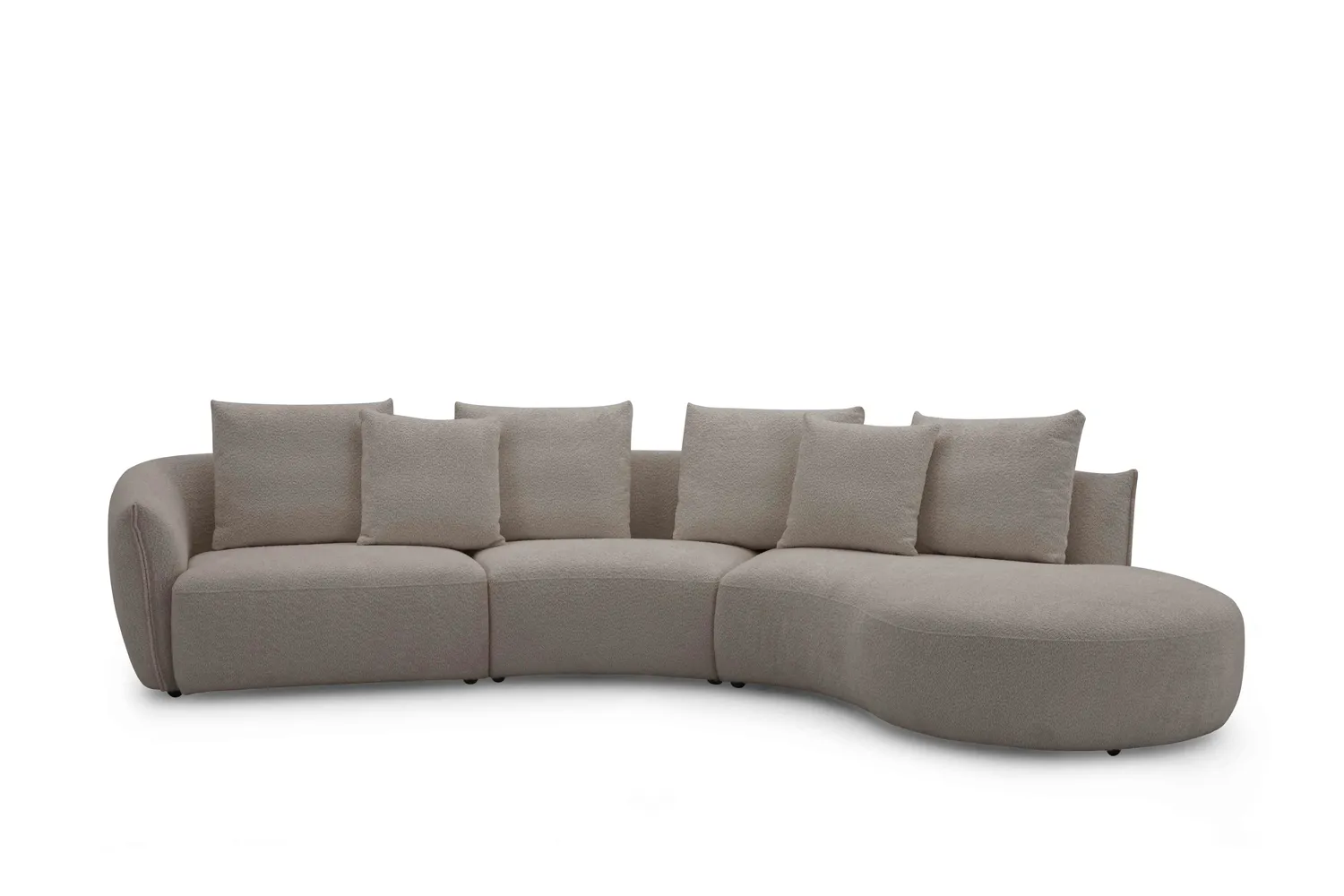 Designer Ecksofa in Boucle Stoff