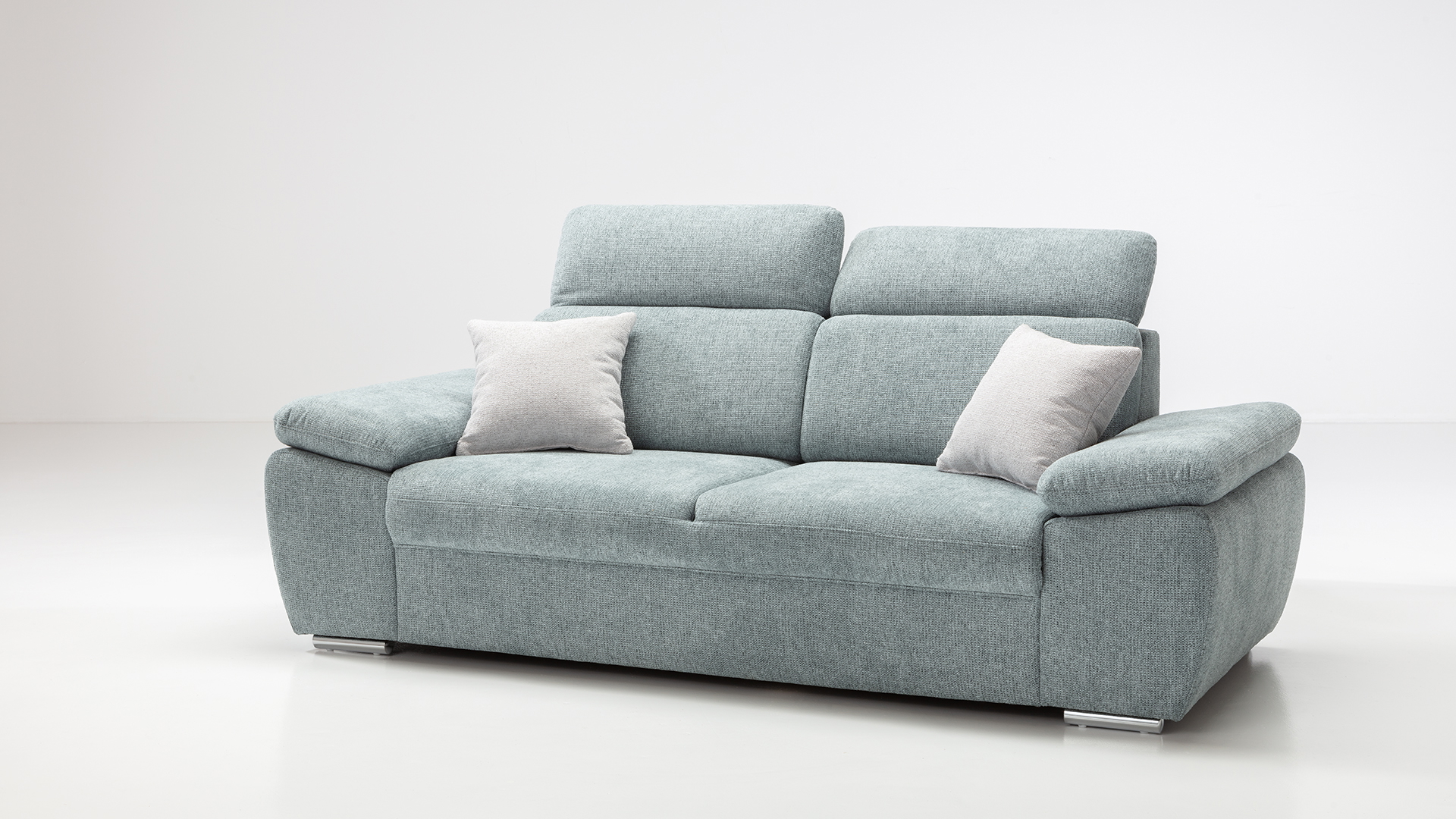Sofa Alabama mit manueller Kopfteilverstellung in Stoff Sofa Alabama mit manueller Kopfteilverstellung in Stoff