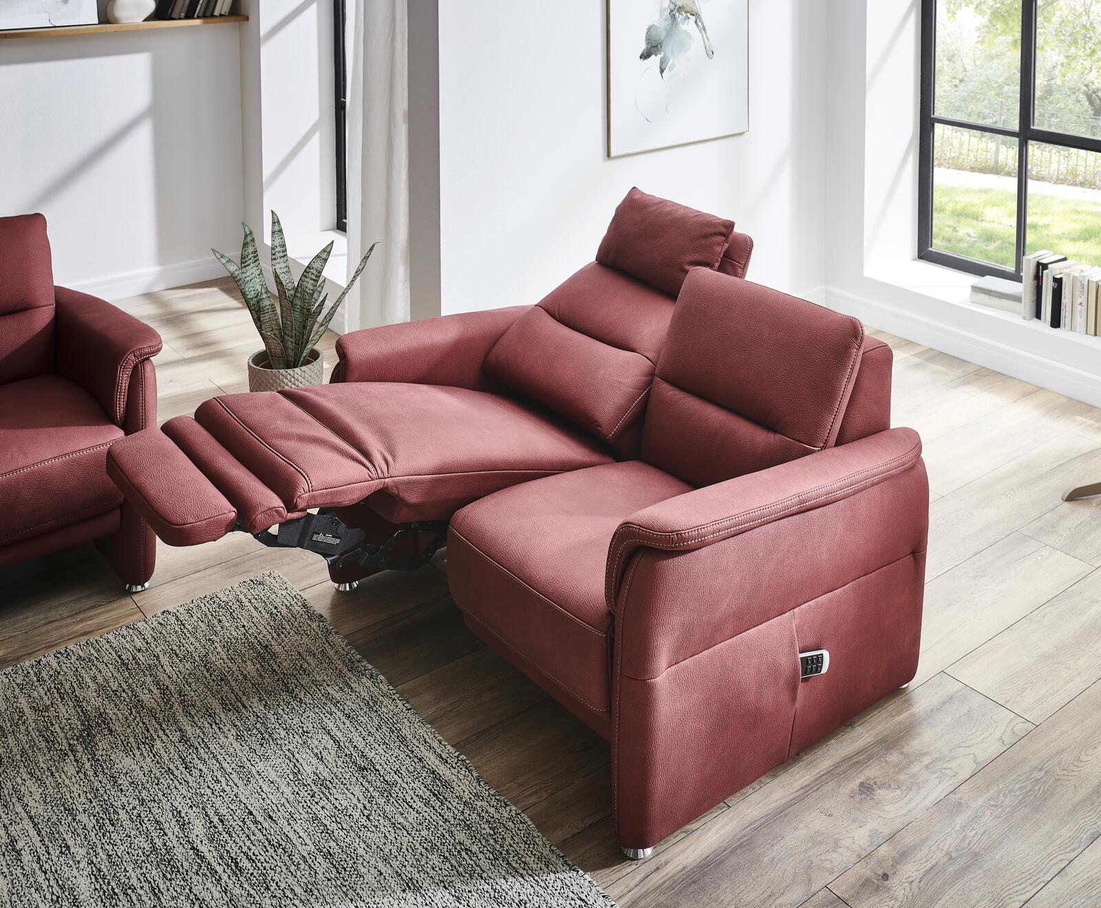 Stoff Mikrofaser Couchgarnitur mit Federkern