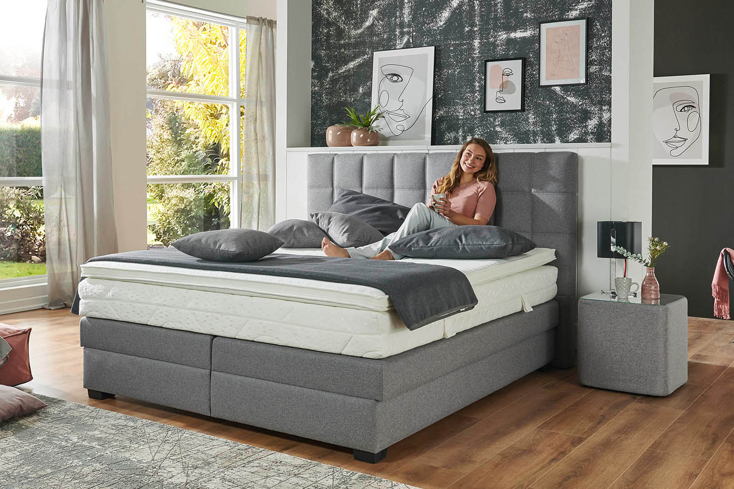 Boxspringbett Ceres mit Bettkasten & Stauraum