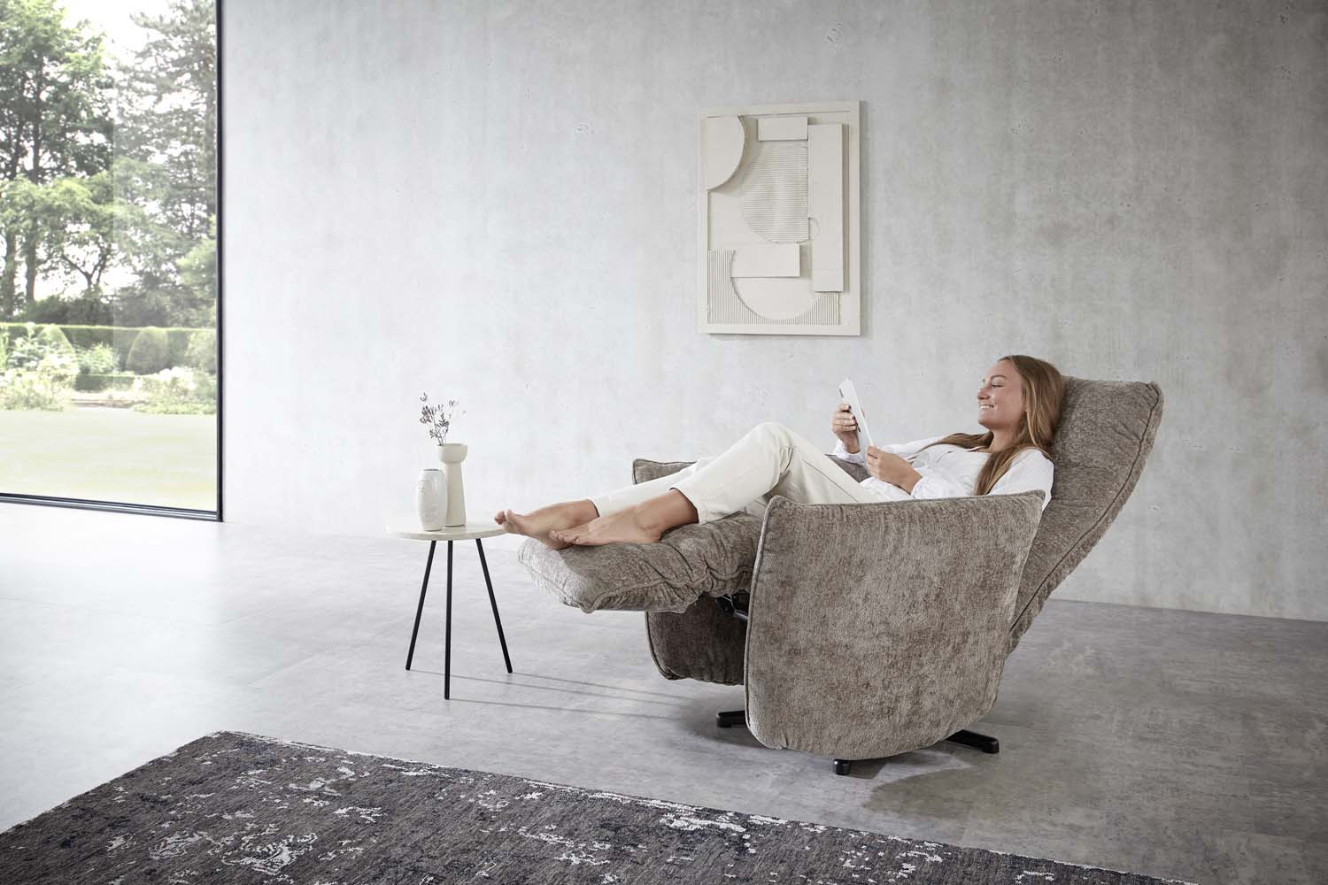 Relaxsessel elektrisch in Stoff