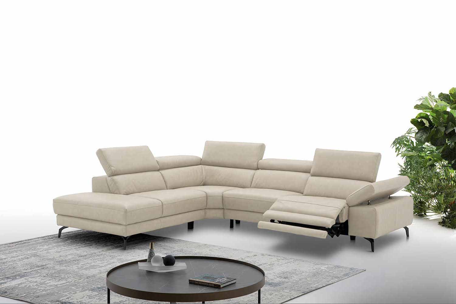 Ecksofa inkl. vielen Funktionen in Leder