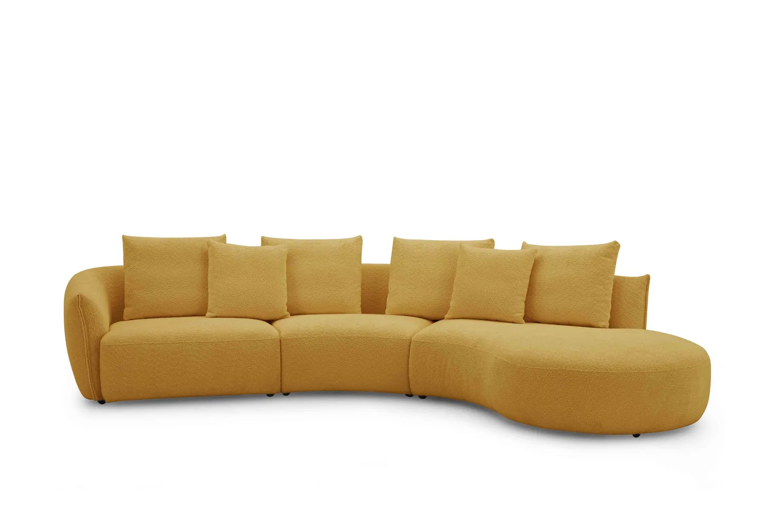 Designer Ecksofa in Boucle Stoff