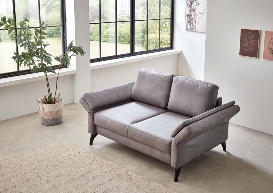 Schlafsofa in Stoff mit Easy Lift Funktion Grau 