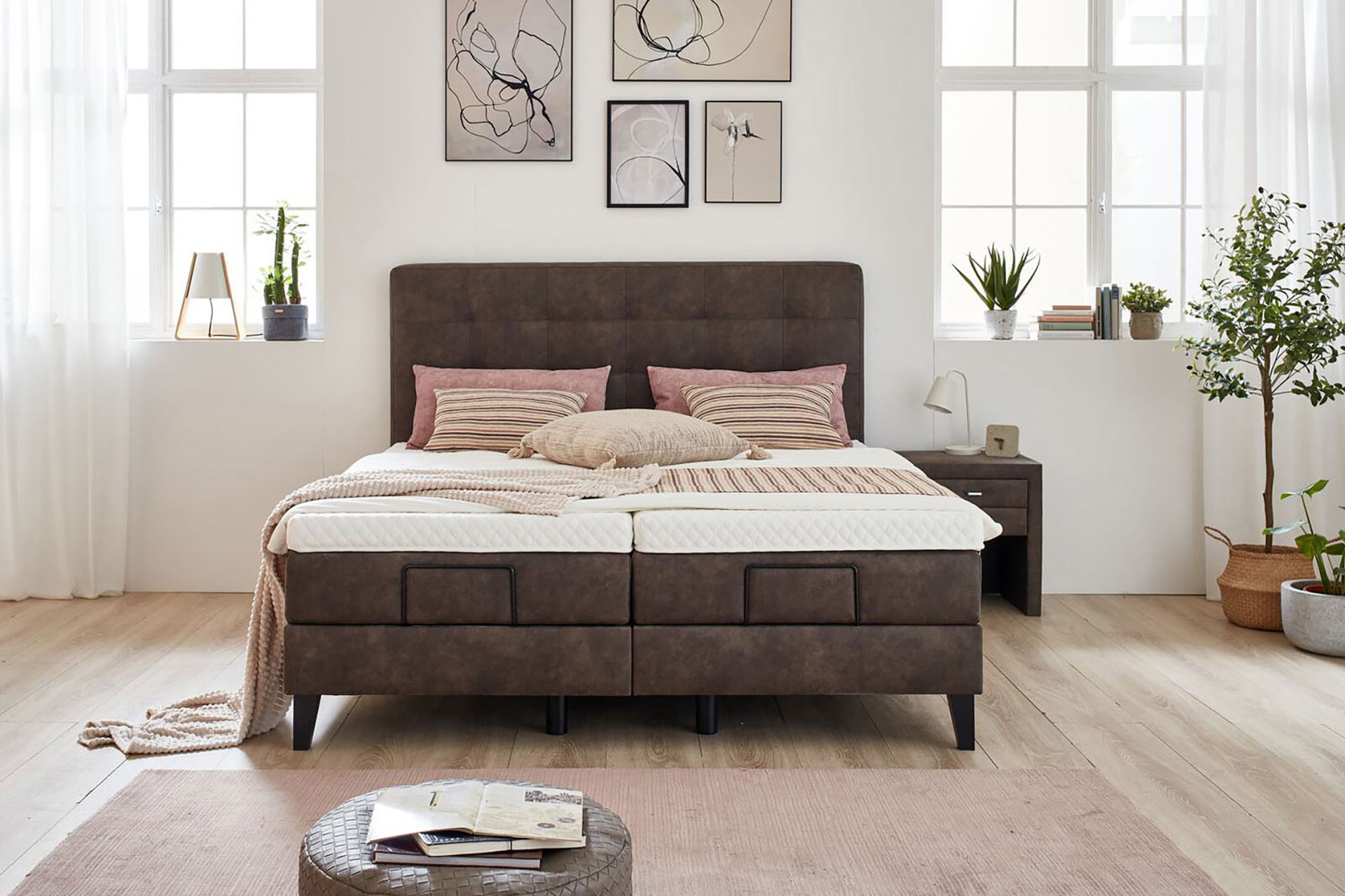 Boxspringbett Home 6000 inkl. motorischer Verstellung in Stoff