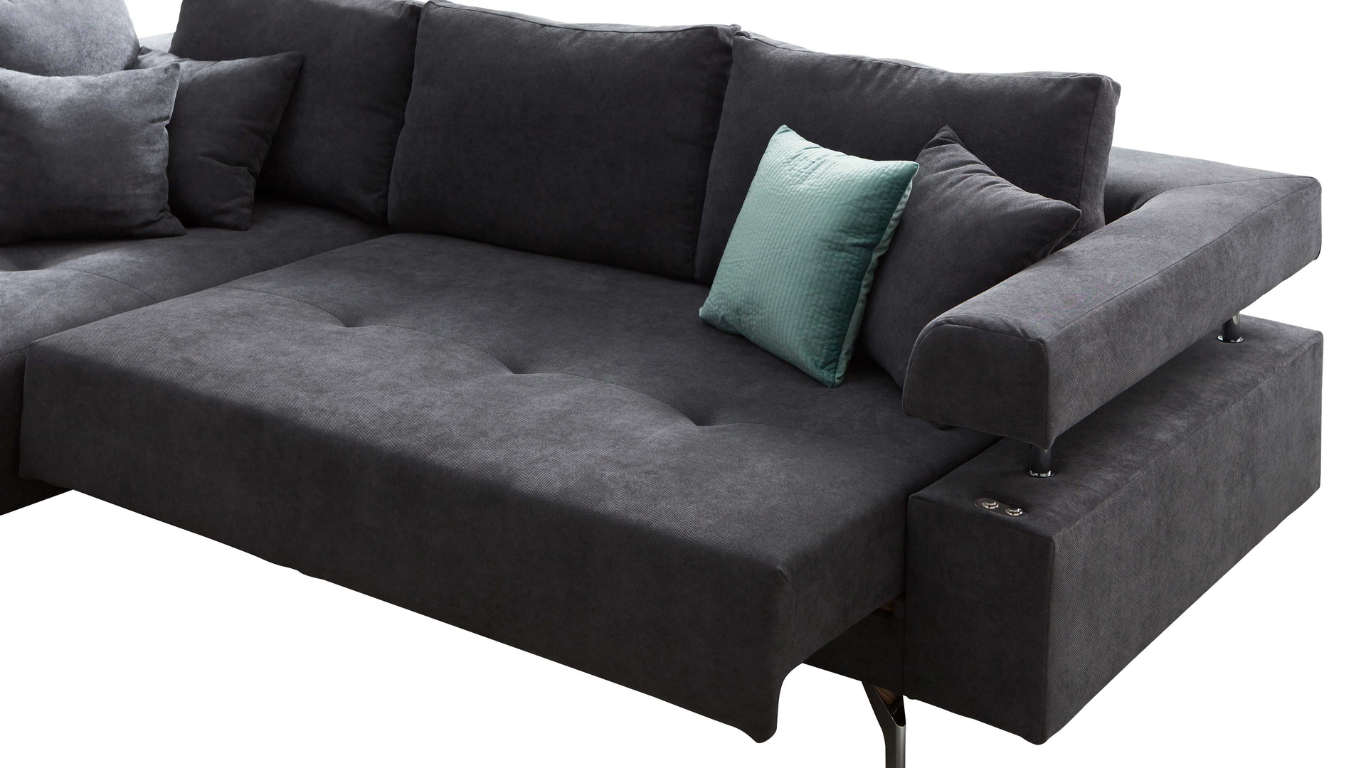 Ecksofa Dream mit motorischer Sitztiefenverstellung in Stoff-06460128WW
