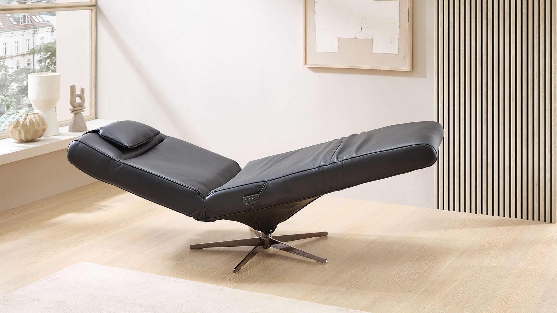 Cuoio Liege Positano mit 3-motorischer Relaxfunktion in Leder