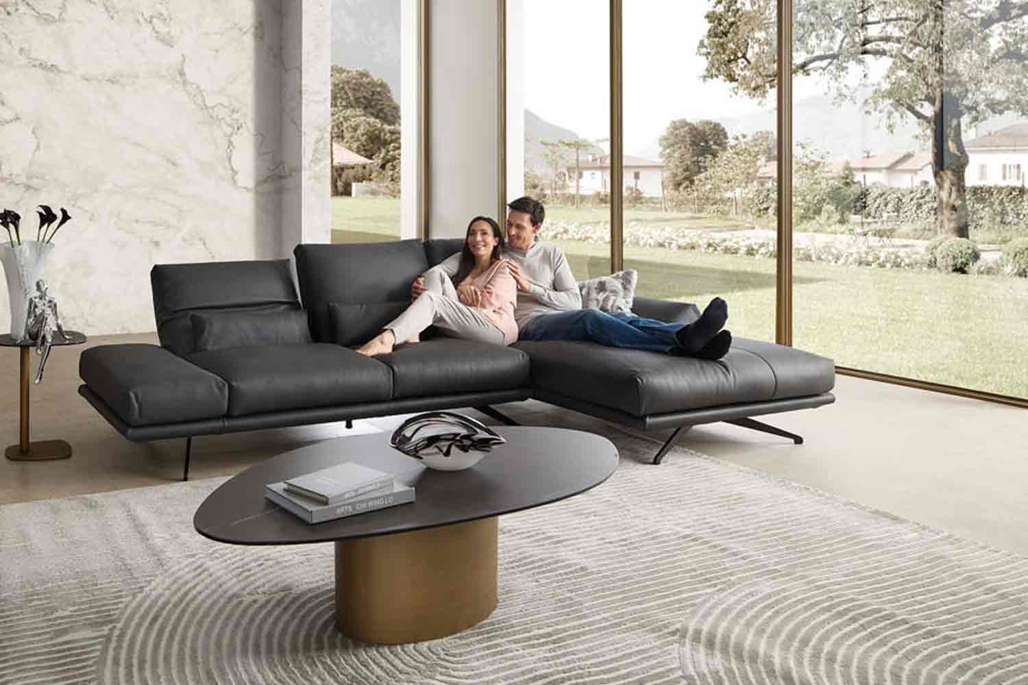 CAMPO DE´FIORI Giulia Ecksofa Rücken & Armteilverstellung 