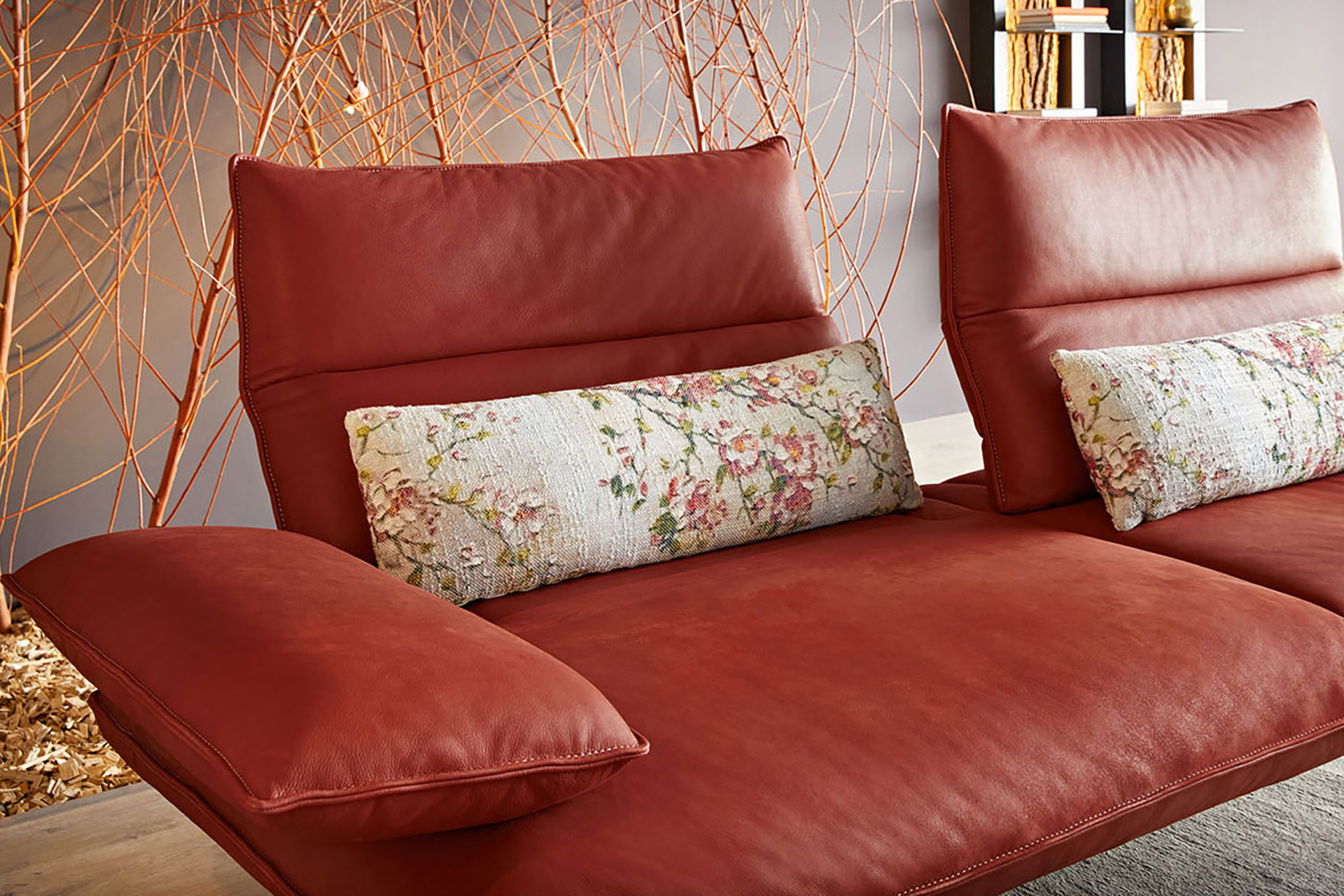 Koinor Design Sofa inkl. manueller Funktionen in Leder