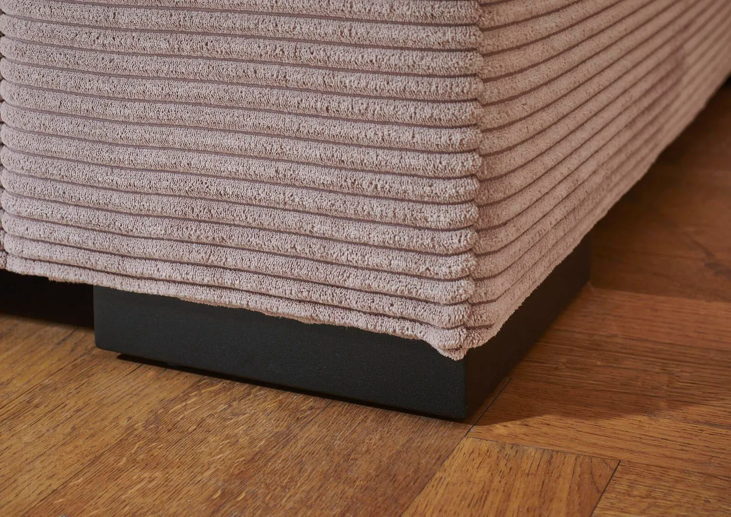 Cord Ecksofa L-Form Rosa