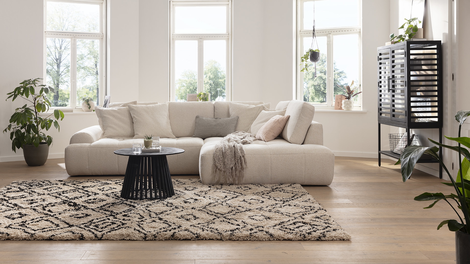 Ginger Moon Ecksofa Energy mit losen Rückenkissen in Stoff Ginger Moon Ecksofa Energy mit losen Rückenkissen in Stoff-0310Energy00WW