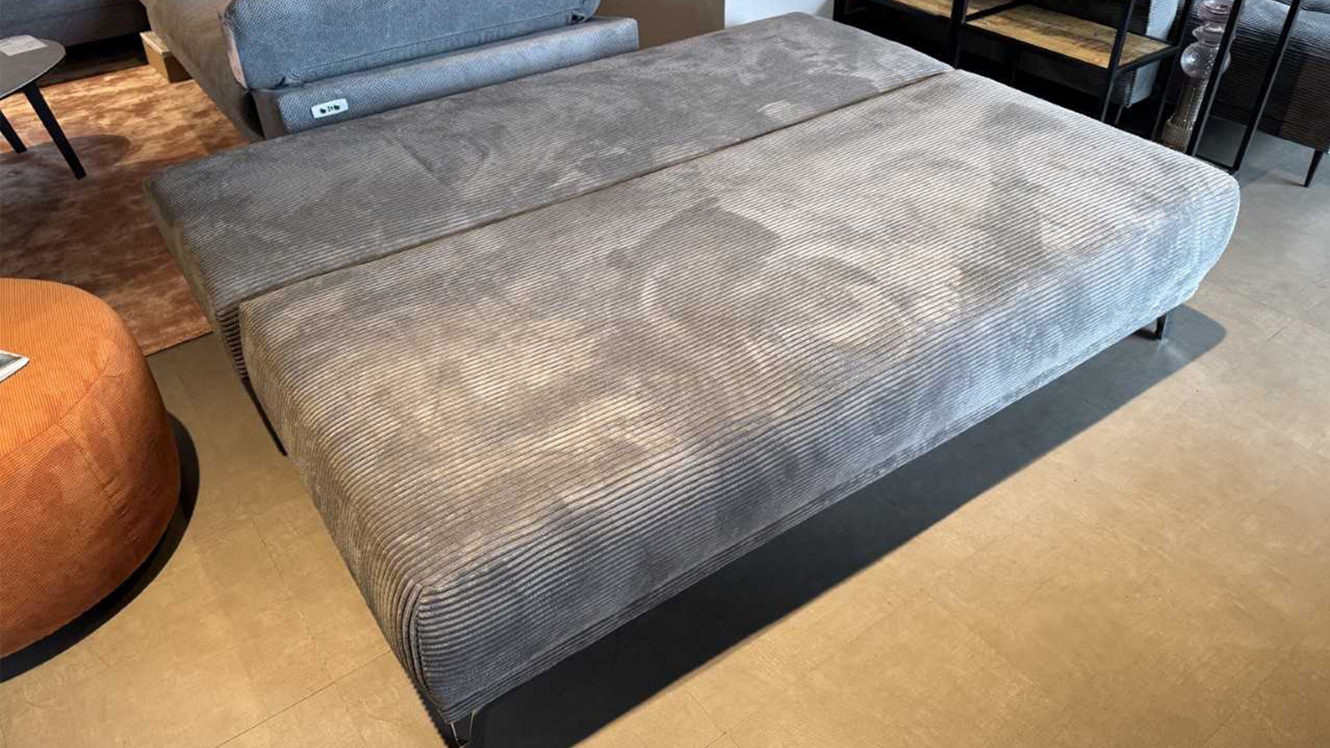 Schlafsofa mit Schlaffunktion und Bettkasten in Trendstoff Cord -0450001000-36WW-A
