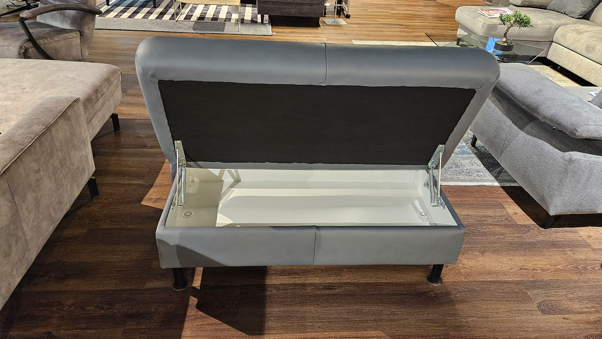 Modulmaster Ecksofa inkl. vielen Funktionen mit Hocker in Leder -0775015506-07-36WW-A
