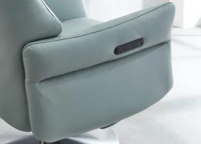 Echt Leder Relaxsessel #330 (inkl. Motoren) Beige mit Akku mit 4 Motoren mit Aufstehhilfe