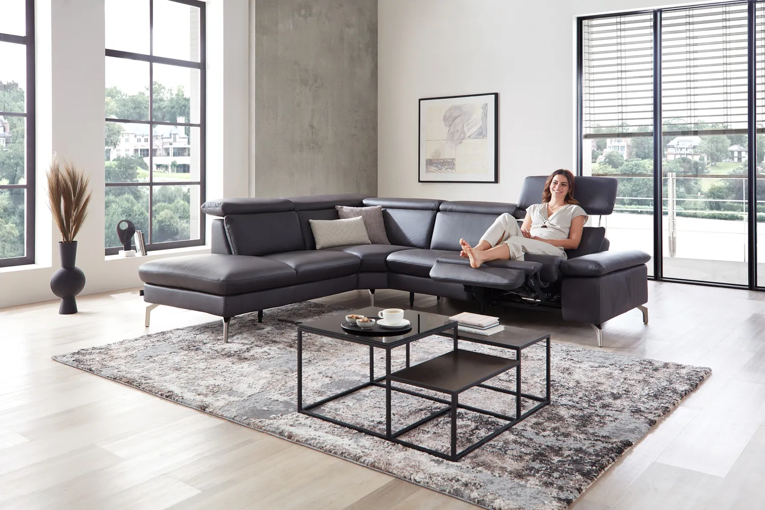 Leder Ecksofa L-Form Thomas Brunner Edition 1