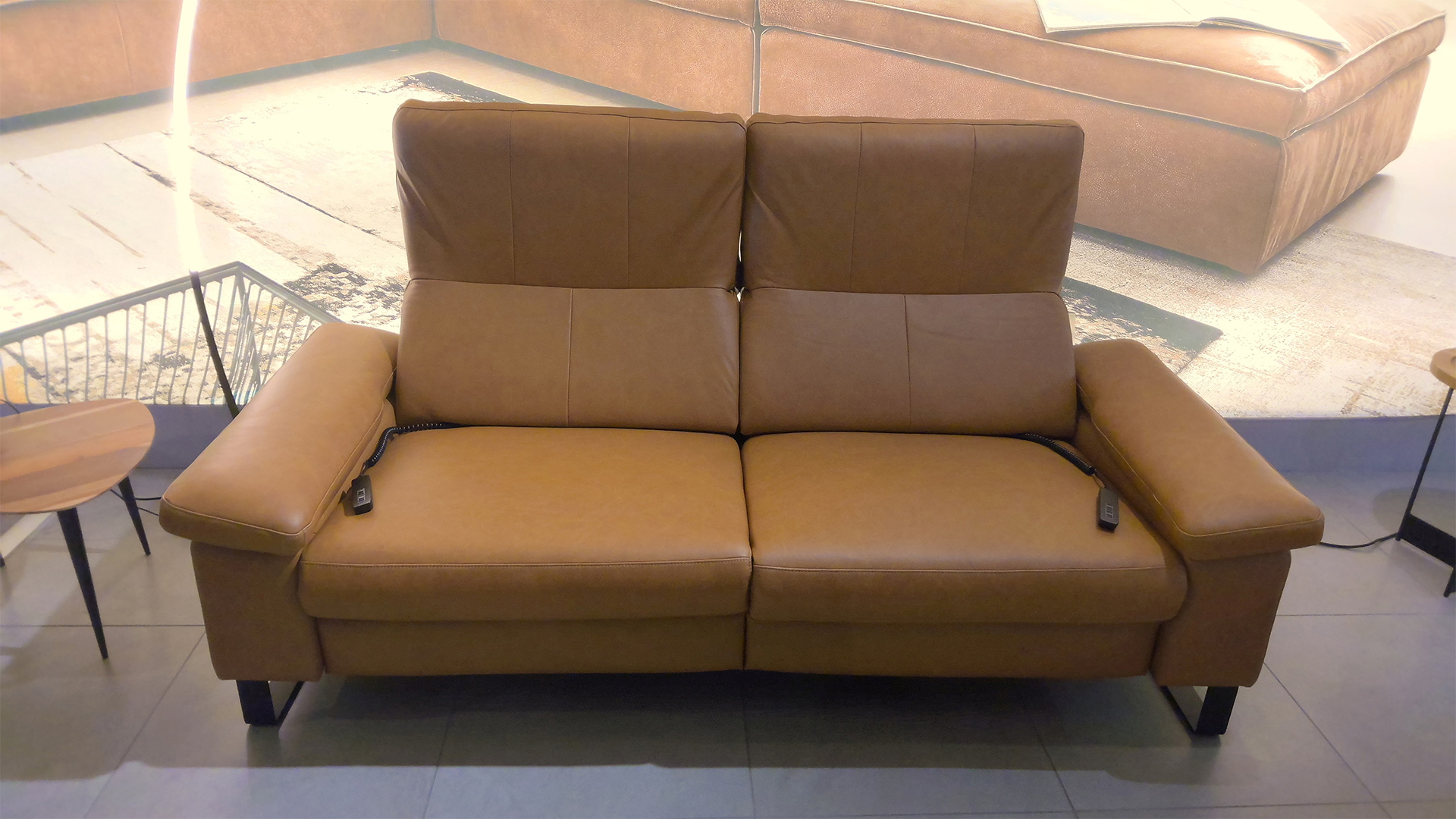 Candy Couchgarnitur inkl. motorischer Relaxfunktion in Leder -0533031502-39WW-A
