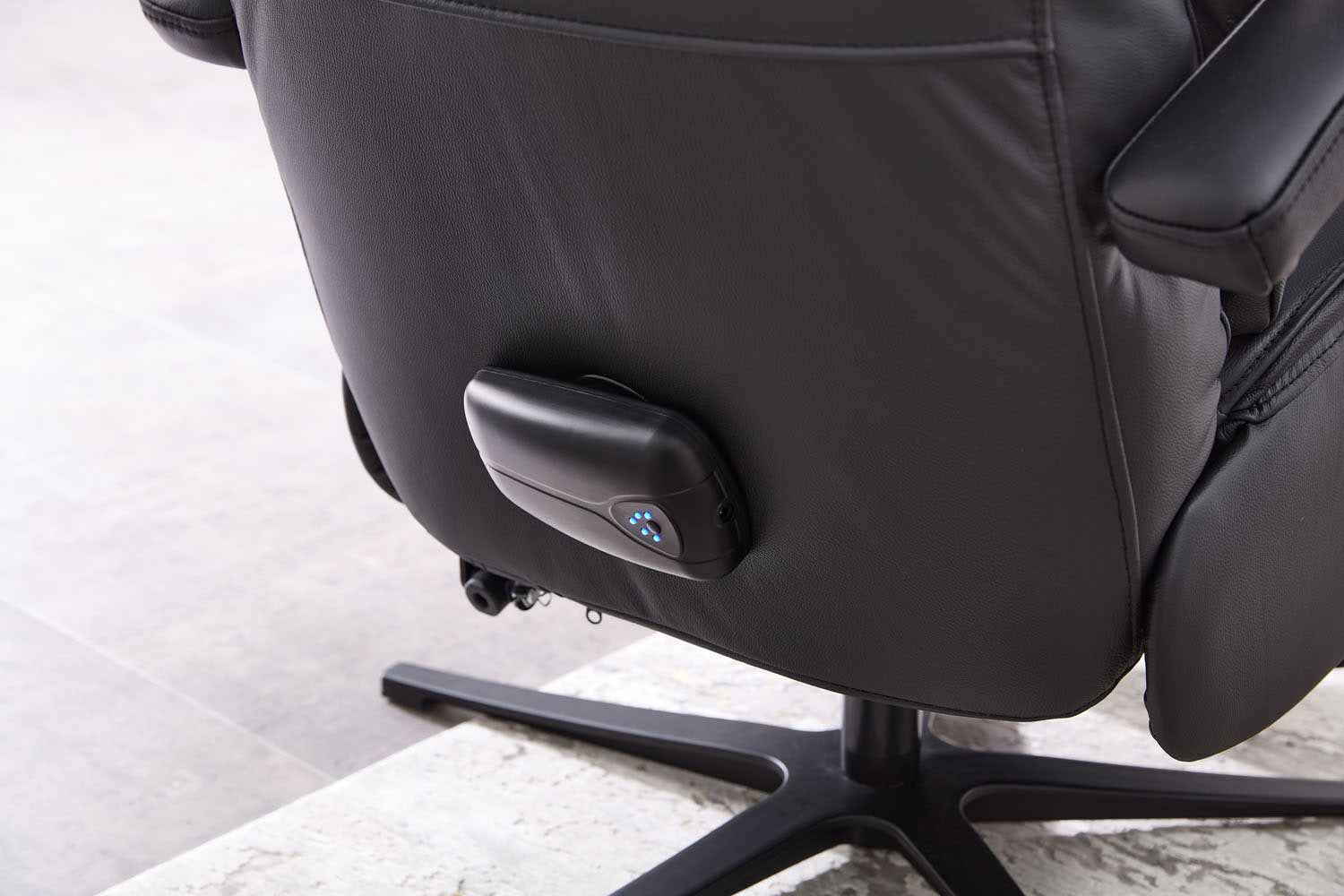 Relaxsessel mit 3-motoren Relaxfunktion mit Herz-Waage-Funktion und Akku Leder