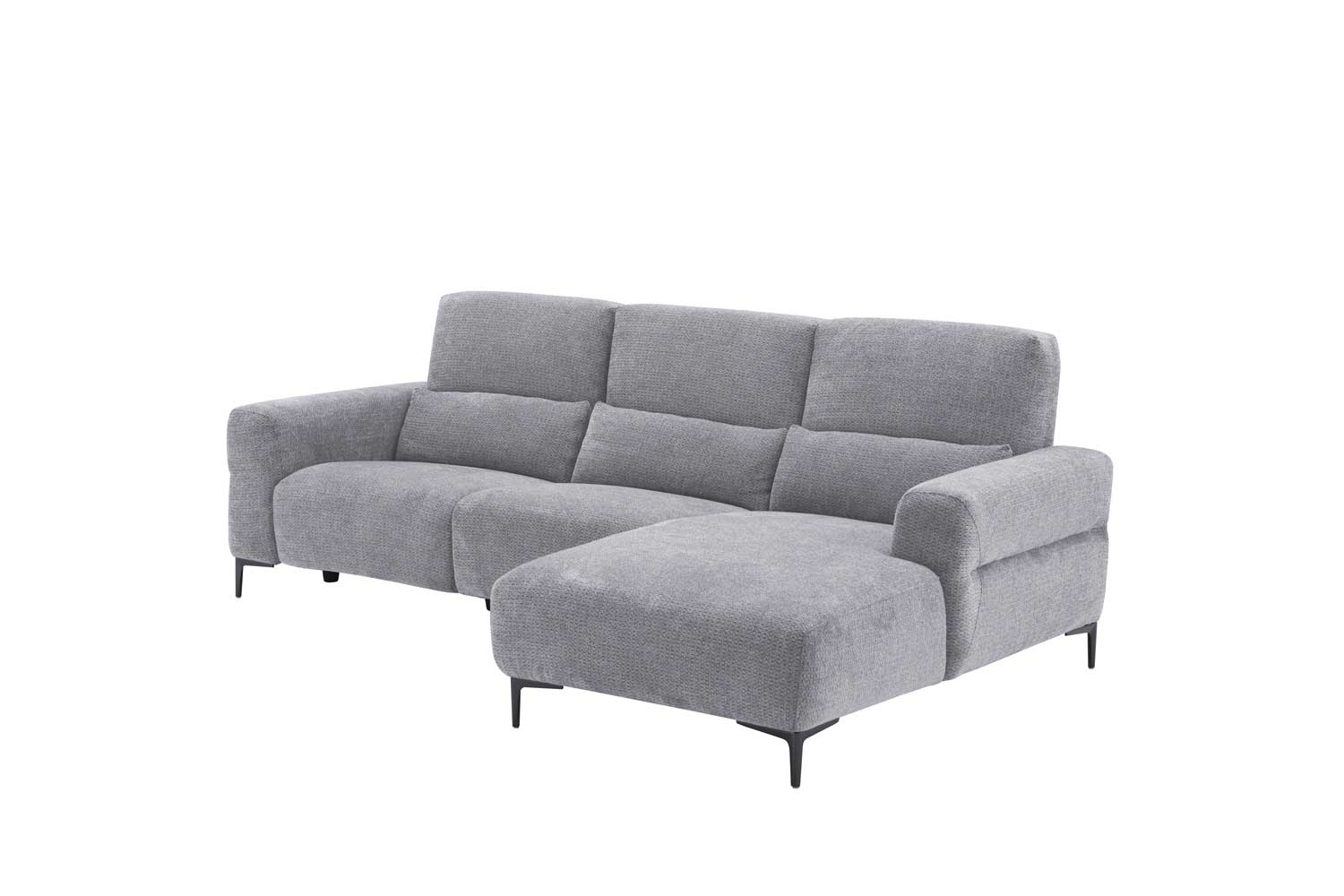 Ecksofa inkl. motorischer Funktion im trendigen Retro Stoff Ecksofa inkl. motorischer Funktion im trendigen Retro Stoff