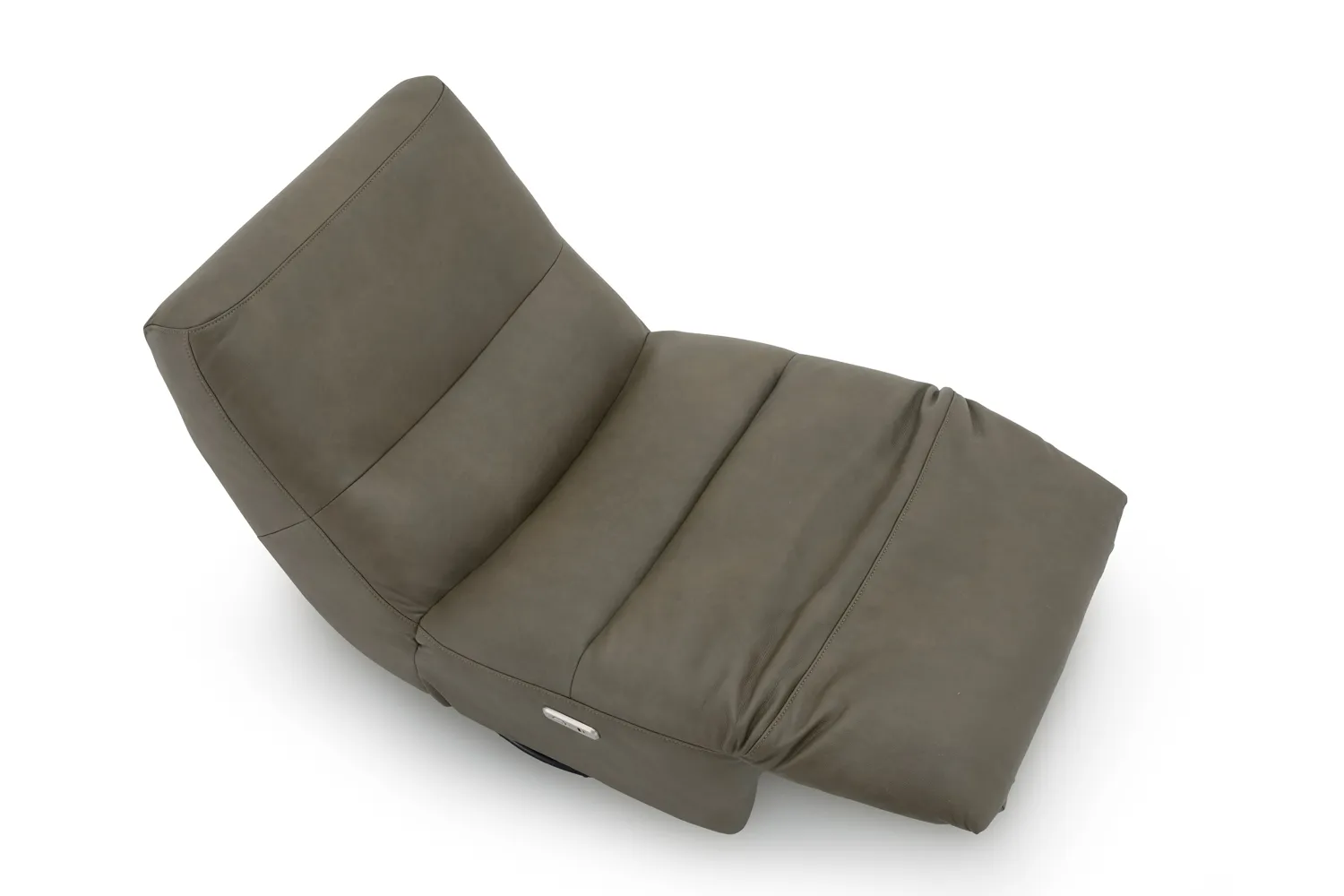 Schaukelsessel inkl. motorischer Relaxfunktion in Leder Olive mit Akku  