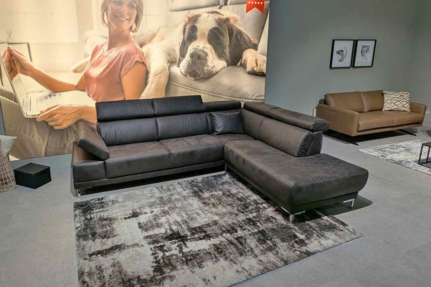 Interliving  Ecksofa IL 4252 inkl. Kopfteilverstellung in Mikrofaser