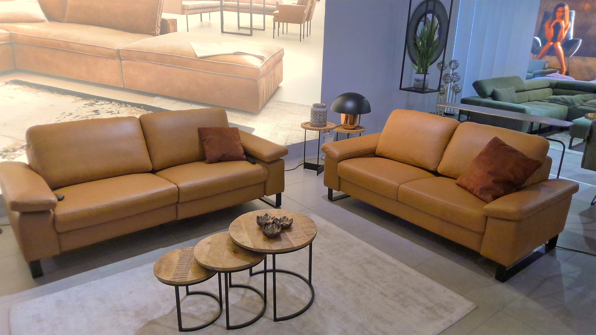 Candy Couchgarnitur inkl. motorischer Relaxfunktion in Leder -0533031502-39WW-A