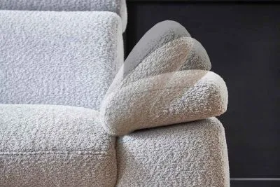 Ecksofa in Stoff L-Form mit Federkern