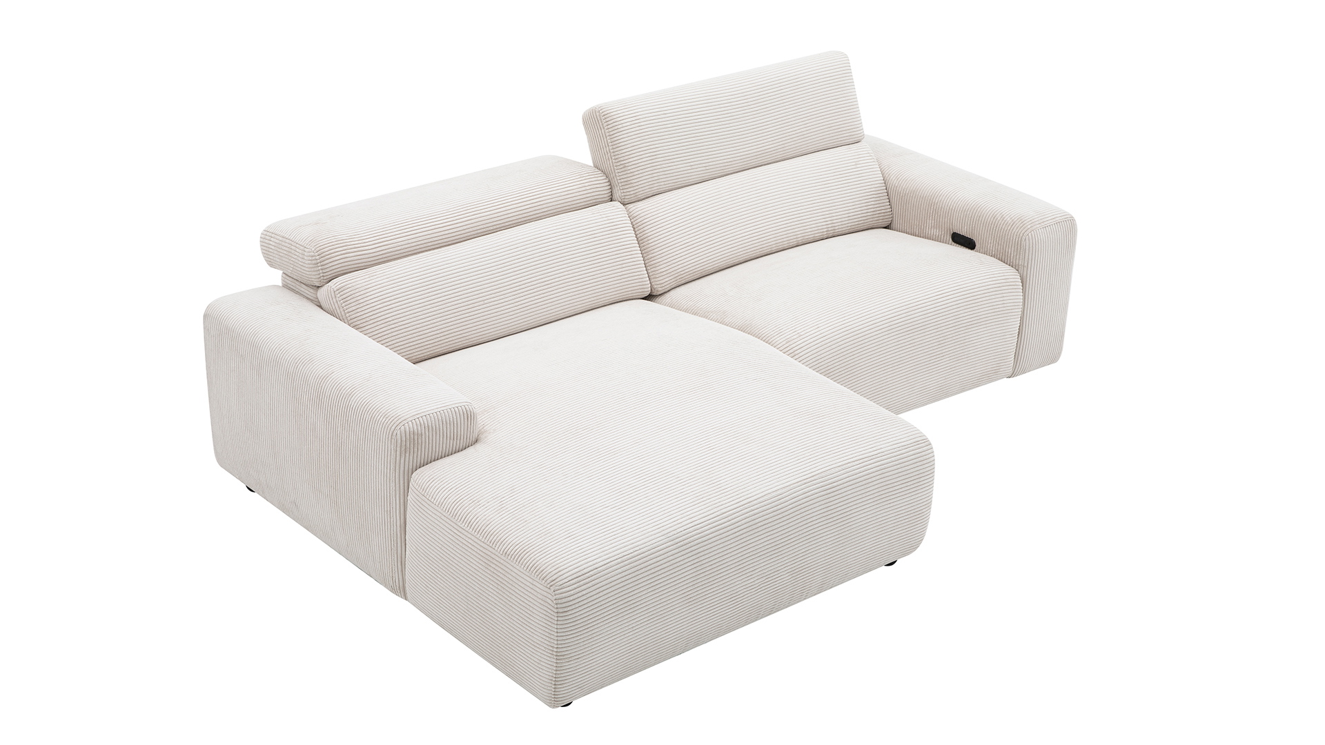 Ecksofa Best Buddy mit motorischer XXL-Relaxfunktion in Trendstoff Cord Ecksofa Best Buddy mit motorischer XXL-Relaxfunktion in Trendstoff Cord