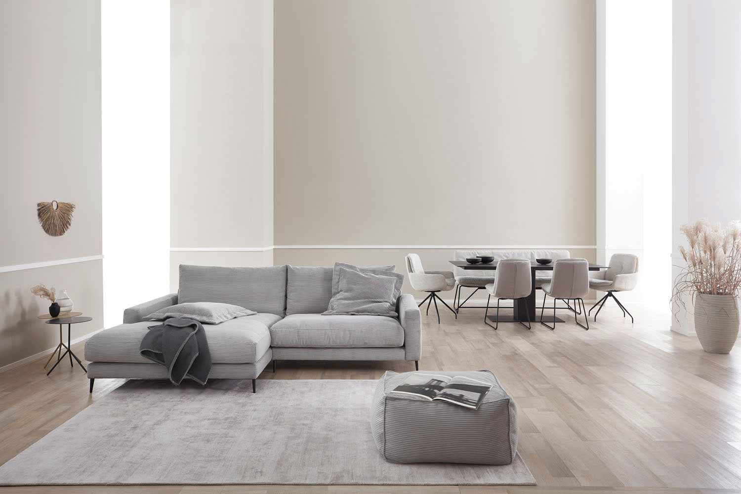 Hilker Stoff Ecksofa HC45 Free L-Form