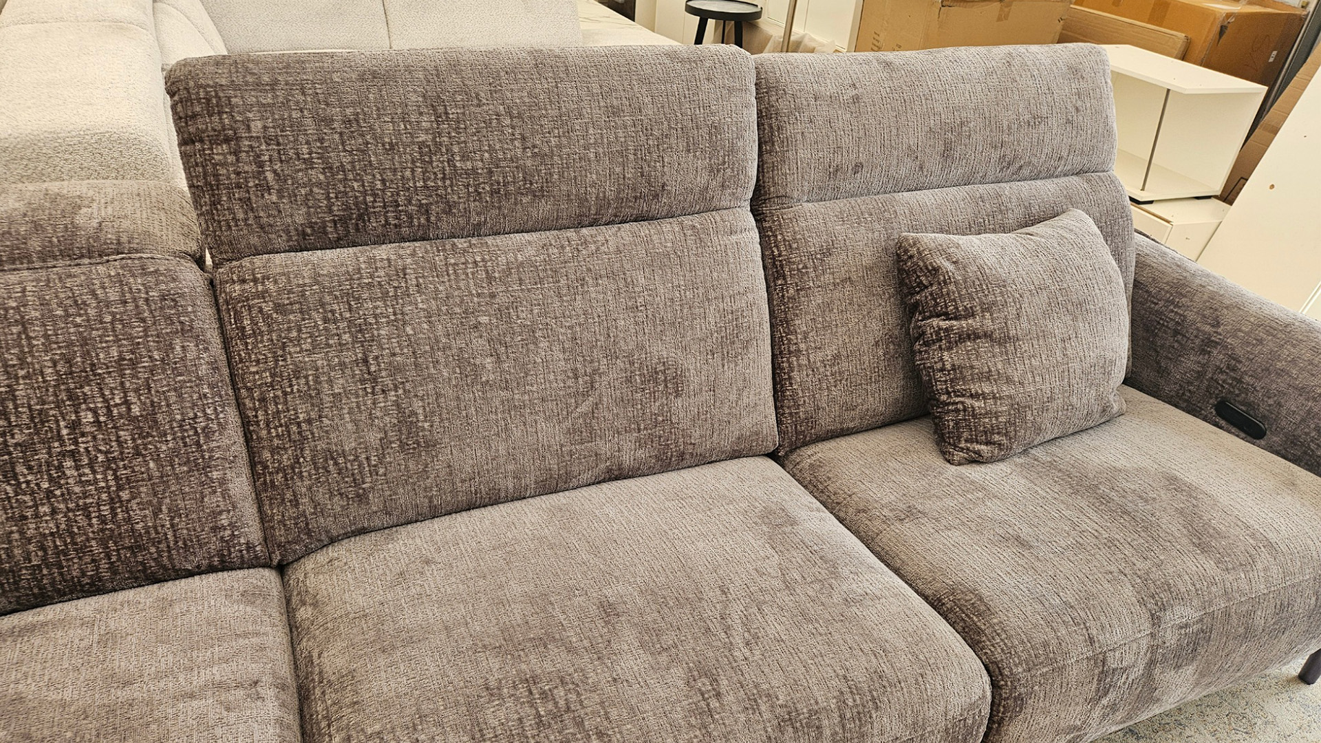 Campo de Fiori Ecksofa mit motorischer Relaxfunktion in Stoff 