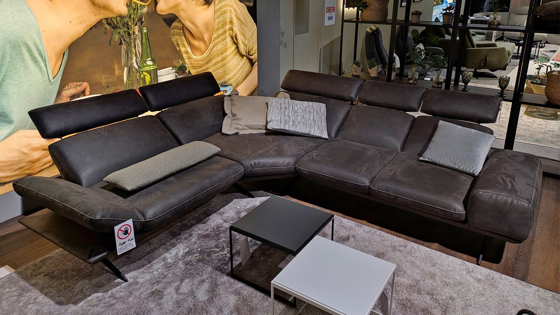Koinor Ecksofa mit Kopfteilverstellung in Mikrofaser-0160035005-33WW-A